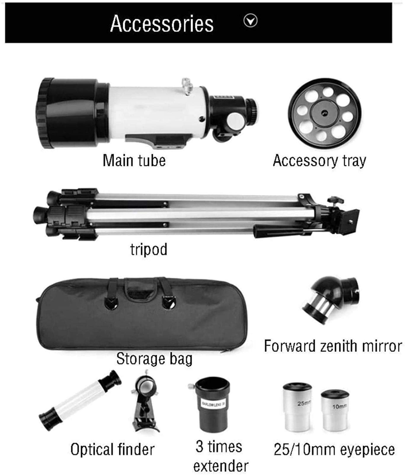 ABNNHK 70mm Aperture 400mm Refractor Telescope for Kids & Adults - Portable Travel Astronomy Telescope with Backpack for Beginners | Perfect Gift for Children | Indoor & Outdoor Stargazing, Bird Watching, Camping & Hiking