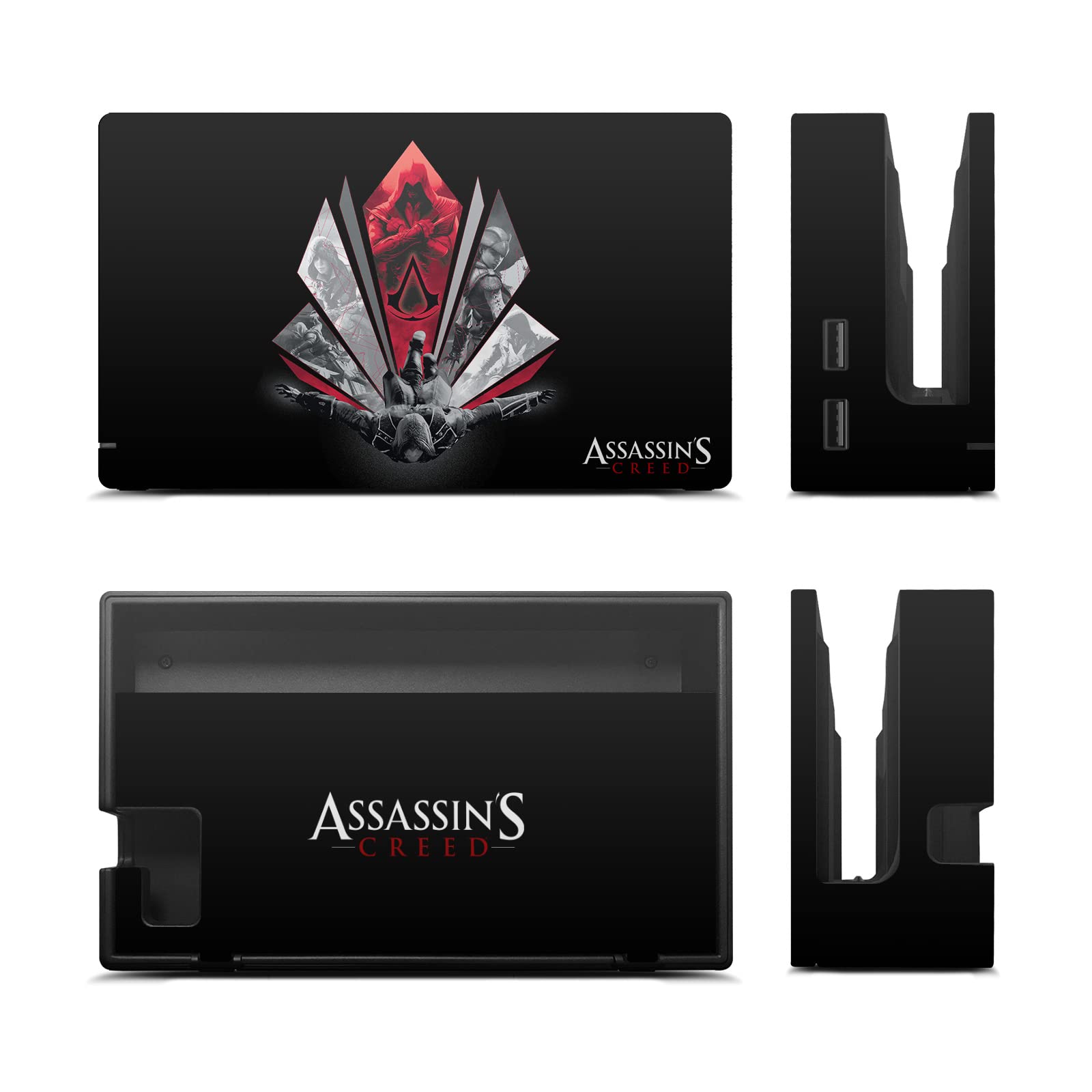 Officially Licensed Assassin's Creed Leap of Faith Vinyl Skin Decal Set for Nintendo Switch - Console, Dock & Joy-Con Controller Bundle | Gaming Accessories for Switch Fans & Collectors