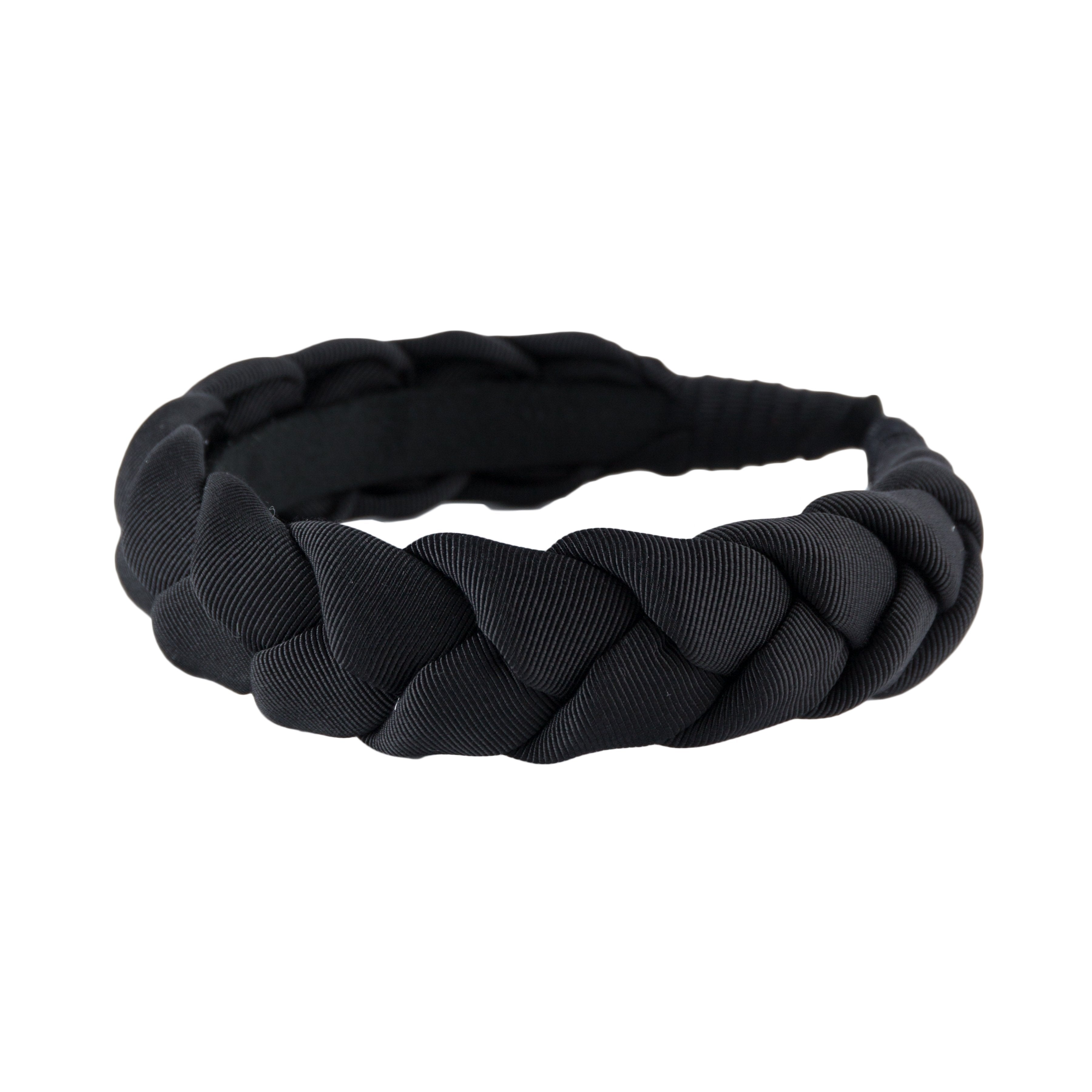 Anna Fashion Grosgrain Fabric Braided Headbands - 1 Inch Wide Hair Accessories for Women & Girls - Perfect for School, Work, Parties and Everyday Wear