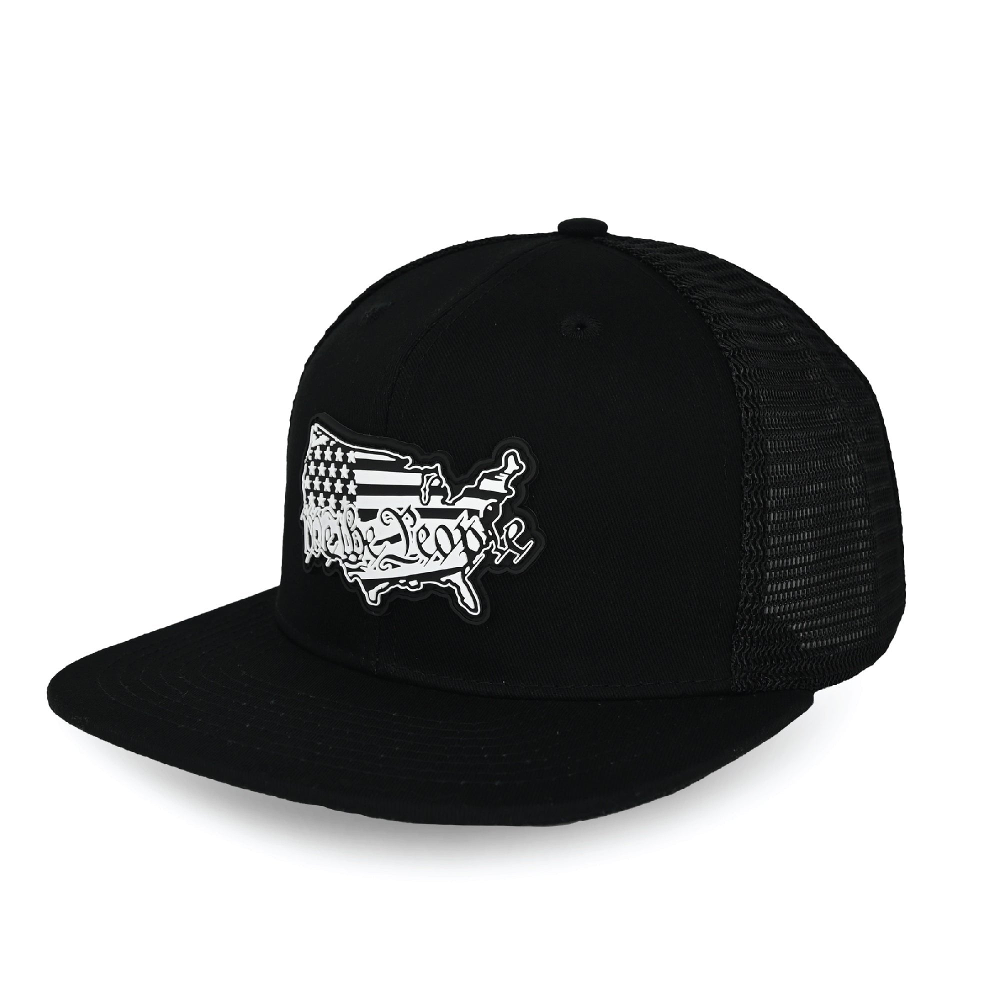 We The People Patriotic Trucker Hat - American Flag Snapback Cap for Men & Women - Perfect for 4th of July, BBQ, and Outdoor Events