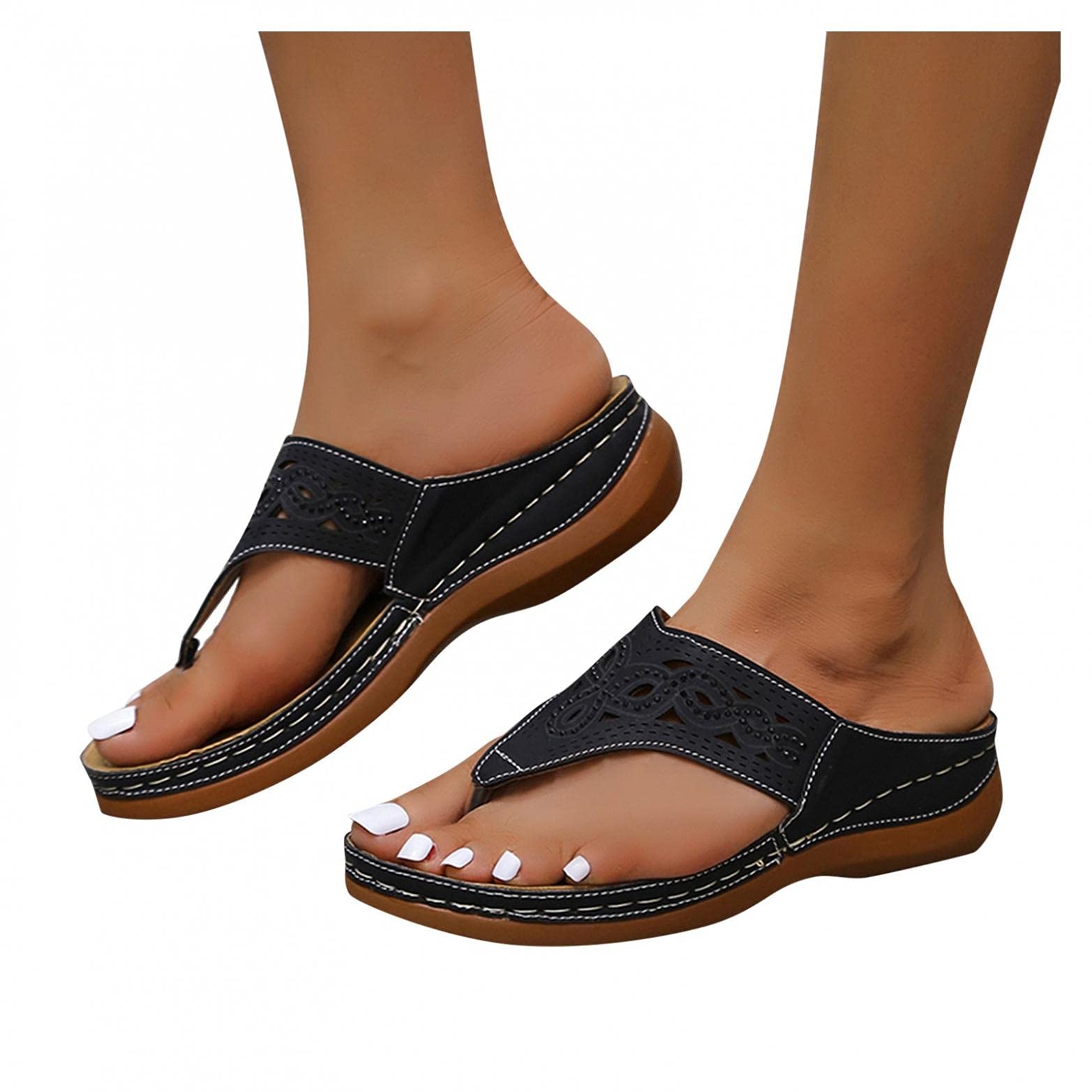 Gibobby Women's Espadrilles Sandals - Comfortable Flat Wedge Platform Sandals for Summer | Casual Open-Toe Shoes for Beach, Vacation & Everyday Wear