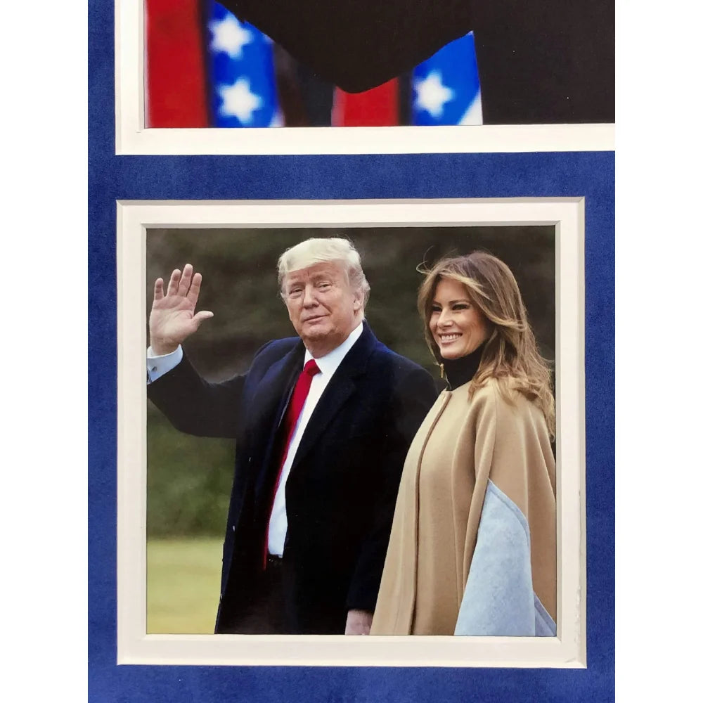 President Donald Trump Framed Photo Collage with Official Seal - Patriotic Republican MAGA Memorabilia for Home, Office & Political Events