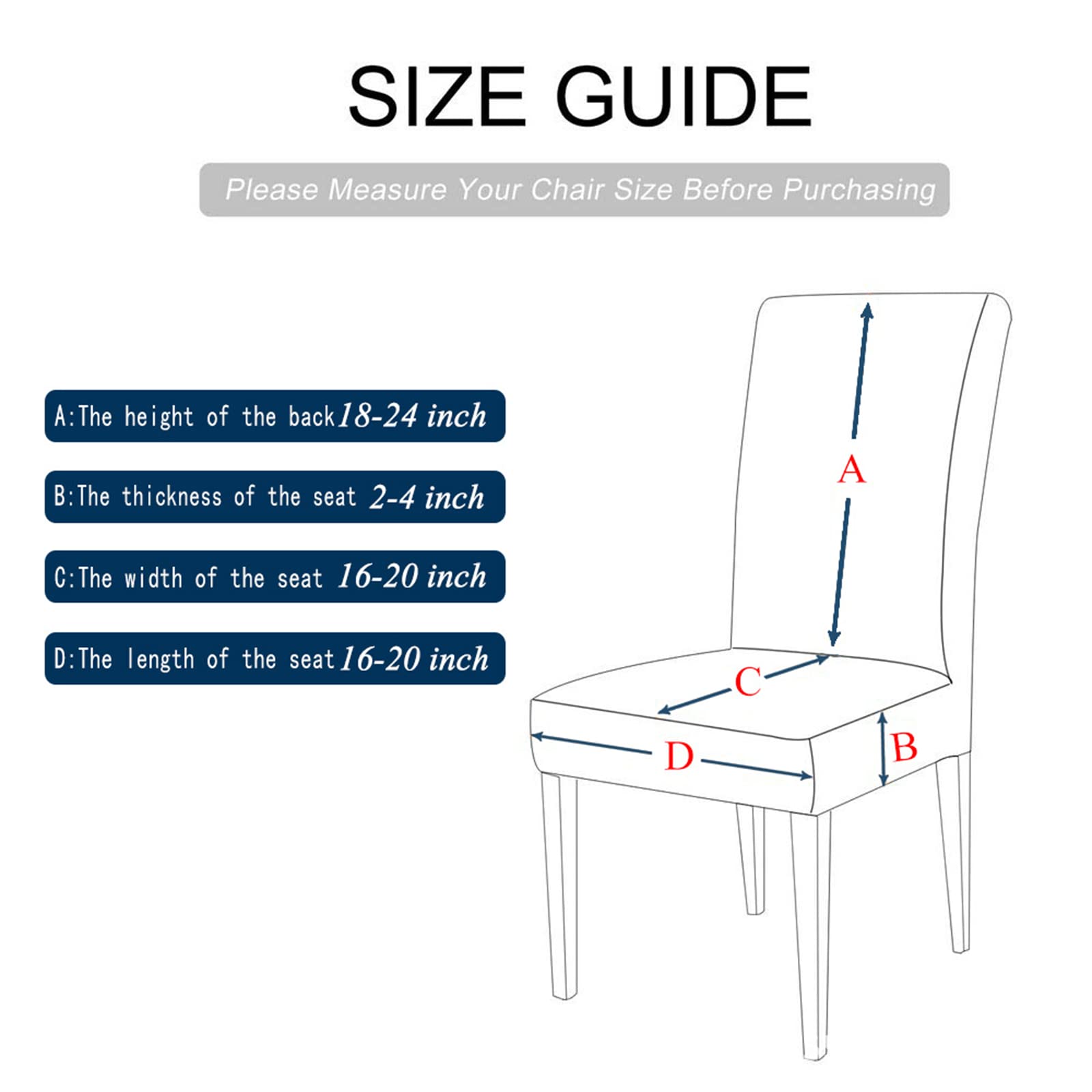 Stretchable Printed Dining Chair Covers - Universal Size Washable Slipcovers for Kitchen, Hotel, Restaurant & Ceremony (Geometric Pattern 12 6) - Perfect for Home Decor, Wedding Events & Commercial Use