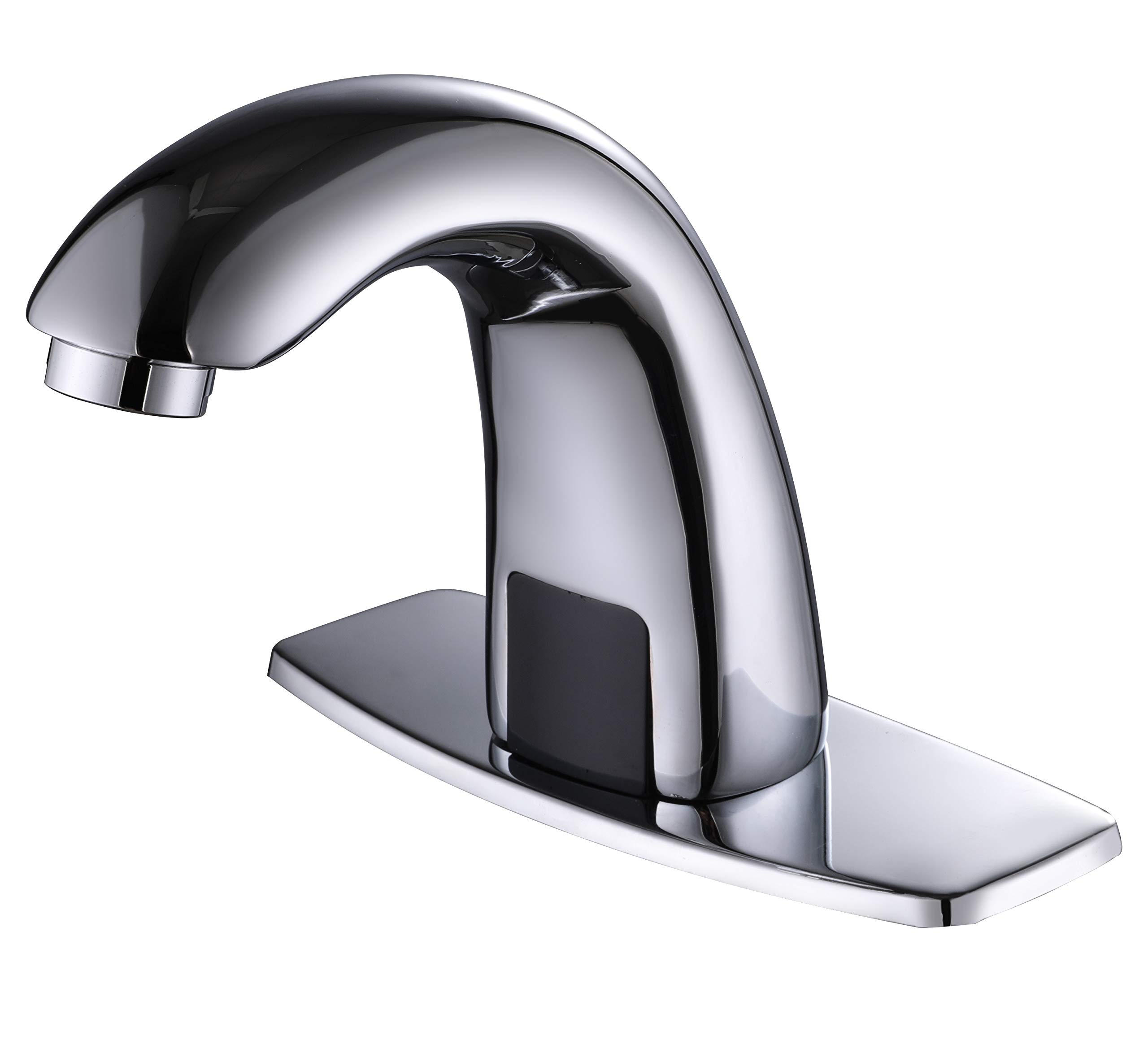 Automatic Touchless Bathroom Sink Faucet with Motion Sensor - Chrome Finish with Hole Cover Plate - Ideal for Modern Homes, Public Restrooms & Water Conservation