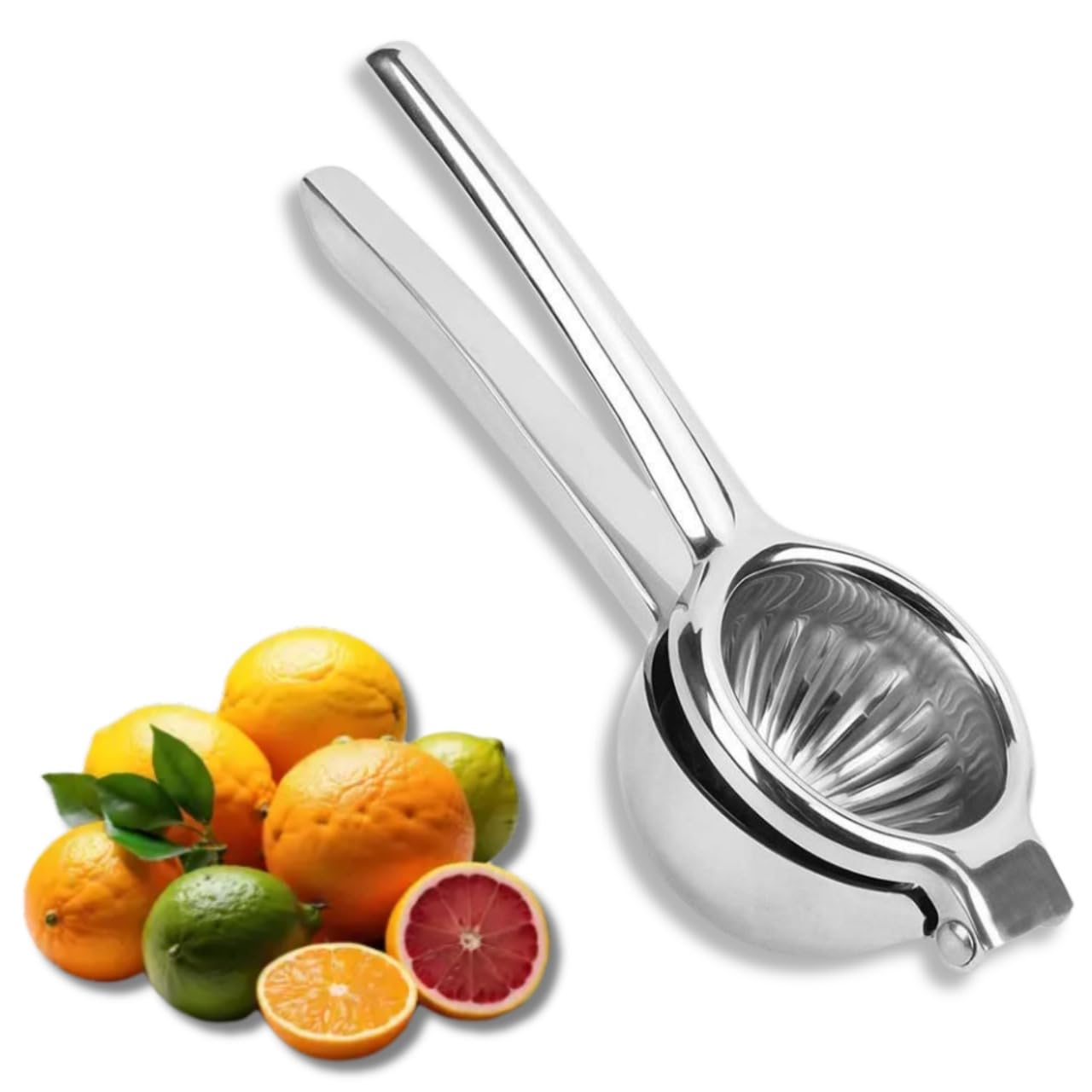 Premium Heavy-Duty Stainless Steel Lemon & Lime Squeezer - Handheld Citrus Juicer for Fresh Juice - Perfect for Cocktails, Cooking & Healthy Drinks at Home or Bar Use