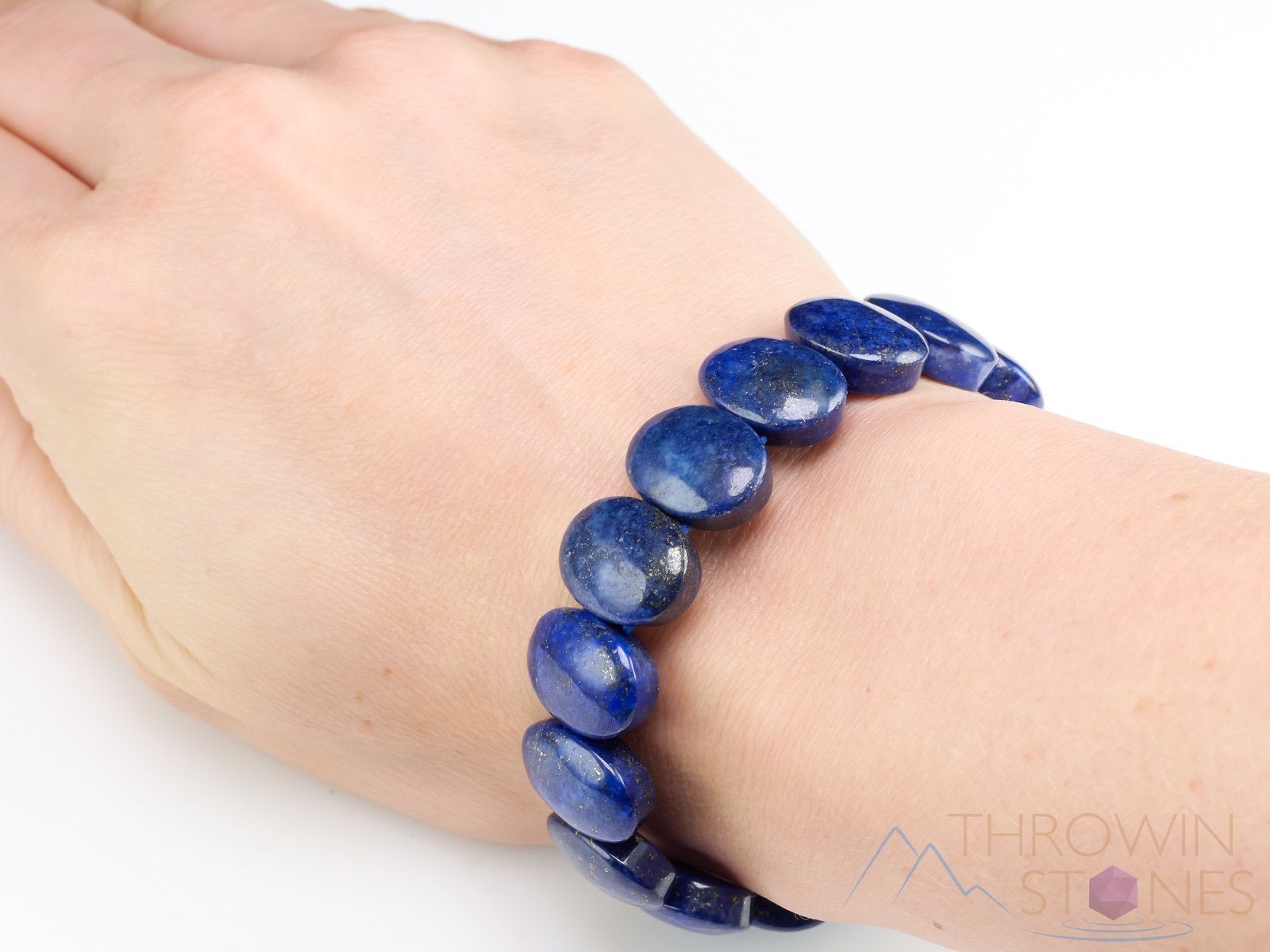 Lapis Lazuli Crystal Bracelet - Handmade Healing Stone Cuff with Oval Beads for Women | Spiritual Jewelry, Chakra Balancing, Meditation & Energy Healing Accessories | Perfect for Yoga, Reiki & Wellness Gifts