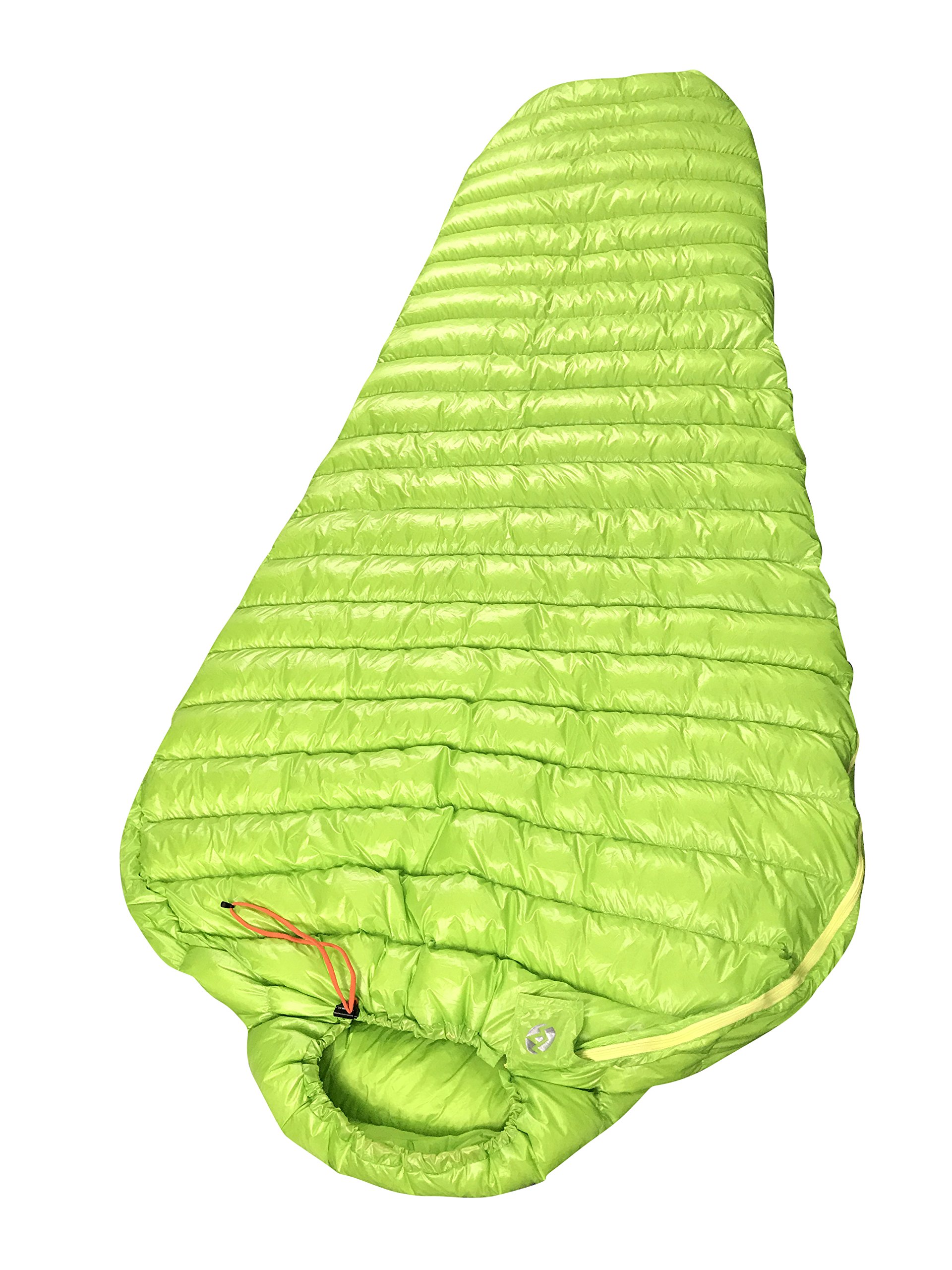 Ultralight 6 Degree 800FP Goose Down Sleeping Bag for Backpacking, Camping & Hiking - Compact & Warm for Men & Women (Green, Regular) - Perfect for Cold Weather Adventures & Outdoor Survival Gear