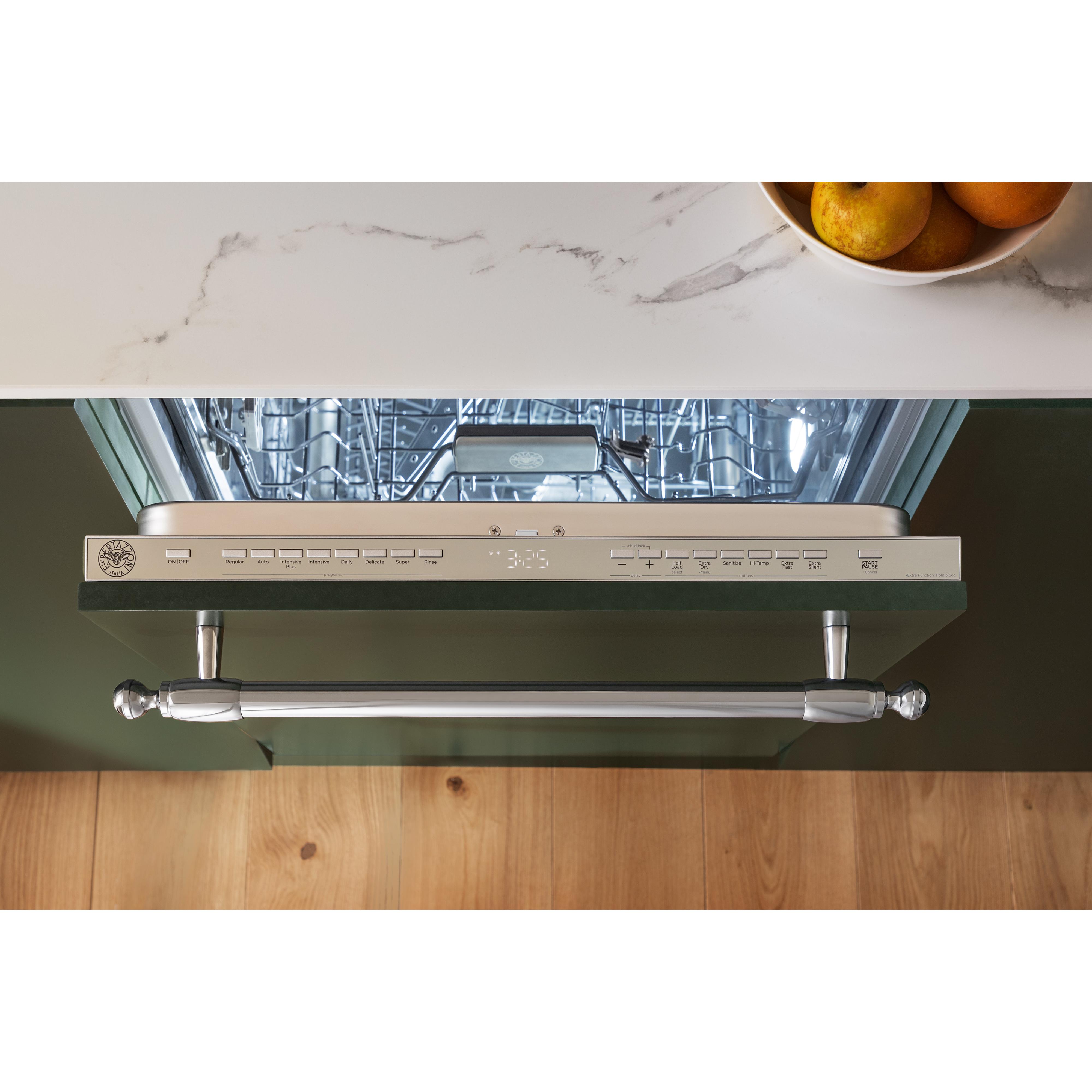 Bertazzoni 24 Inch Built-in Dishwasher DW24T3IPT - Stainless Steel Interior, Quiet Operation, Energy Star Certified for Modern Kitchens