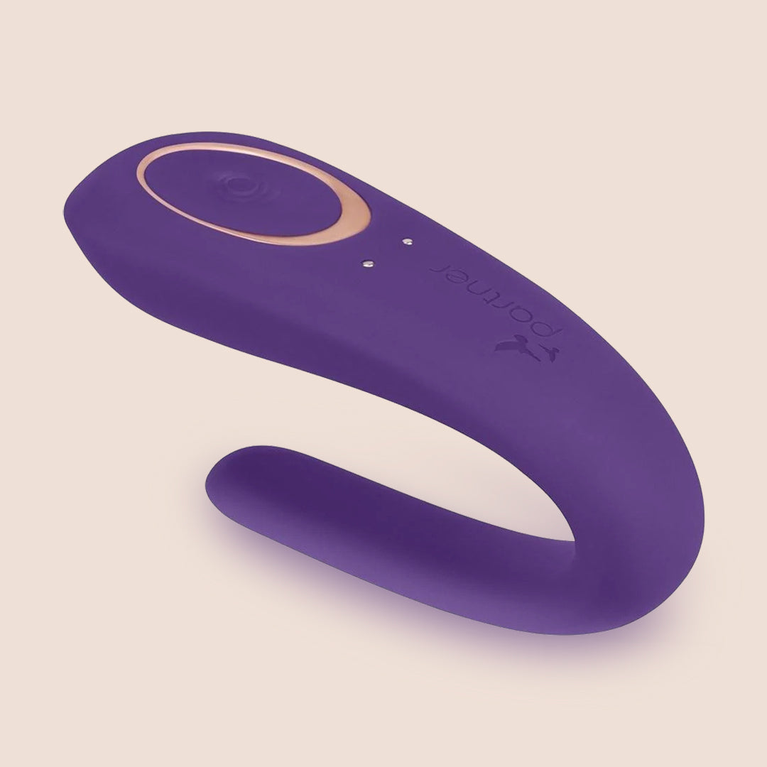 Satisfyer Double Partner - Dual Action Vibrator for Vaginal & Clitoral Stimulation | Couples & Solo Play | Waterproof & Rechargeable Adult Toy for Women
