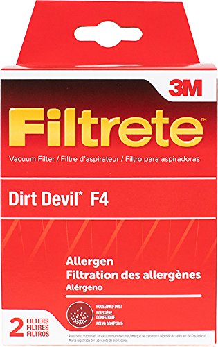 3M Filtrete Dirt Devil F4 Allergen Vacuum Filter - Replacement HEPA Filter for Dust, Pollen & Pet Hair - Compatible with Dirt Devil Vacuums - Perfect for Allergy Sufferers & Pet Owners