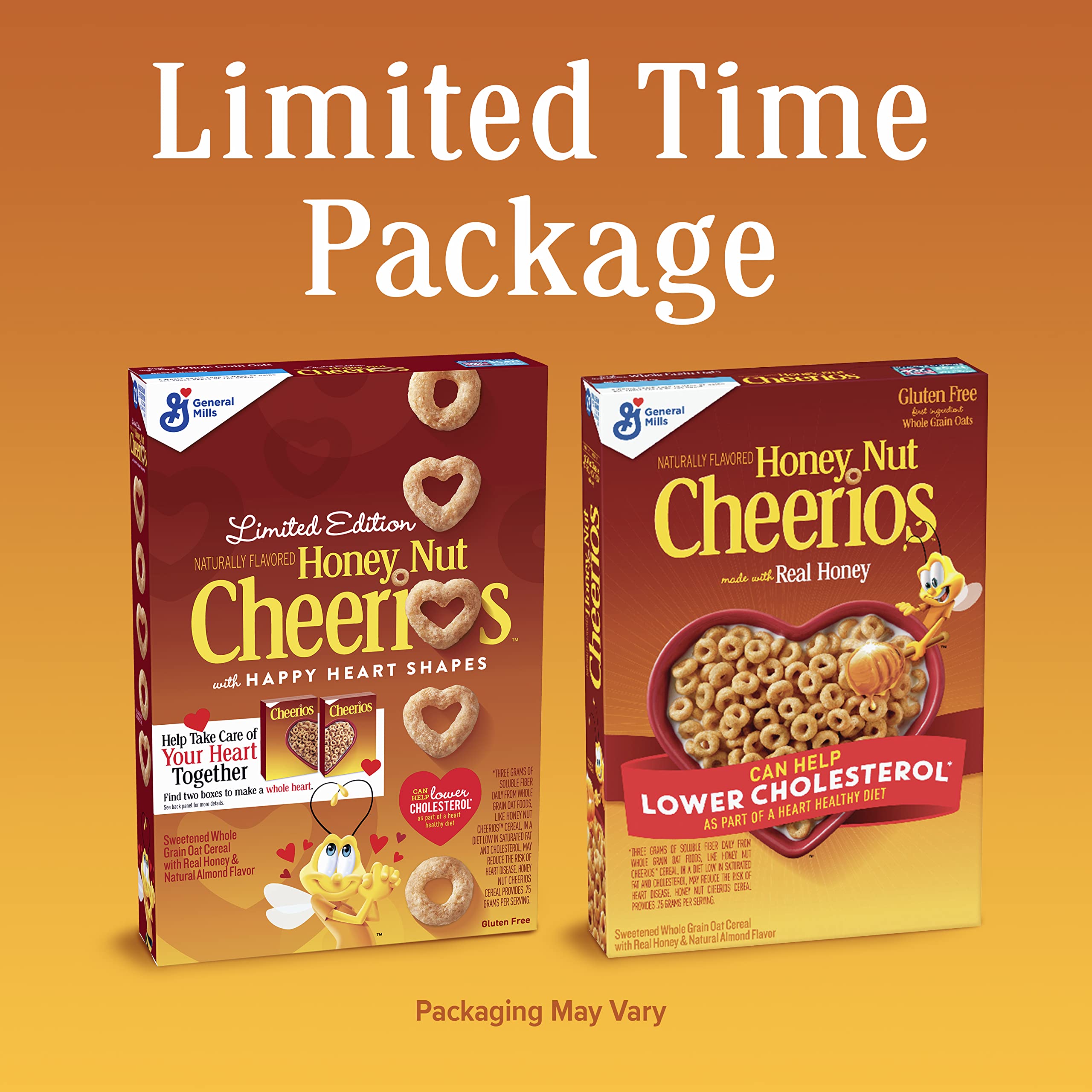 Cheerios Honey Nut Gluten Free Breakfast Cereal with Whole Grain Oats, 18.8 oz (Pack of 14) - Healthy Family Breakfast, On-the-Go Snack, Office Pantry Staple