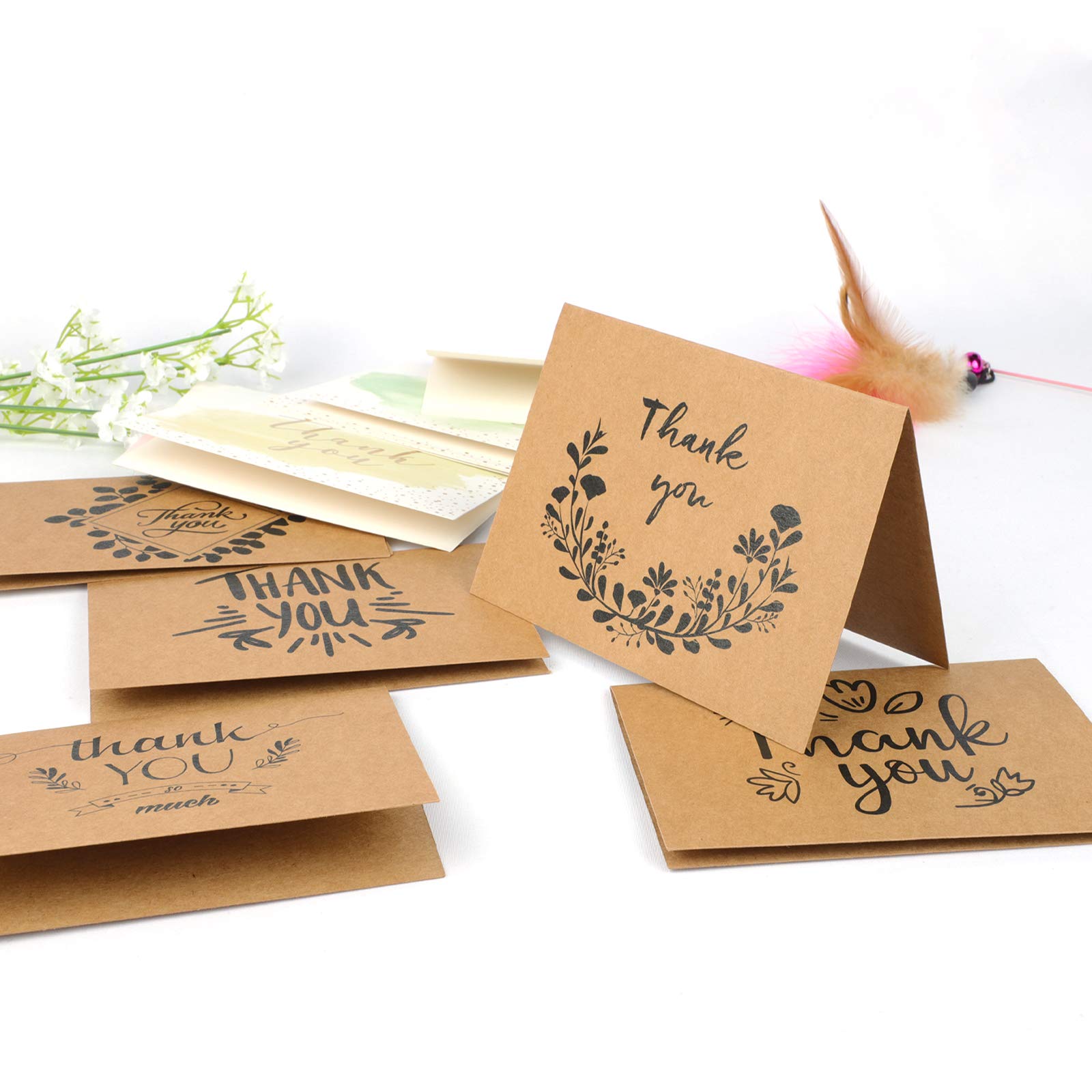 12 Pack Thank You Cards with Envelopes & Stickers - Multipack Greeting Cards for Christmas, Thanksgiving, Mother's Day, Father's Day - Perfect for Gifts, Appreciation Notes & Special Occasions