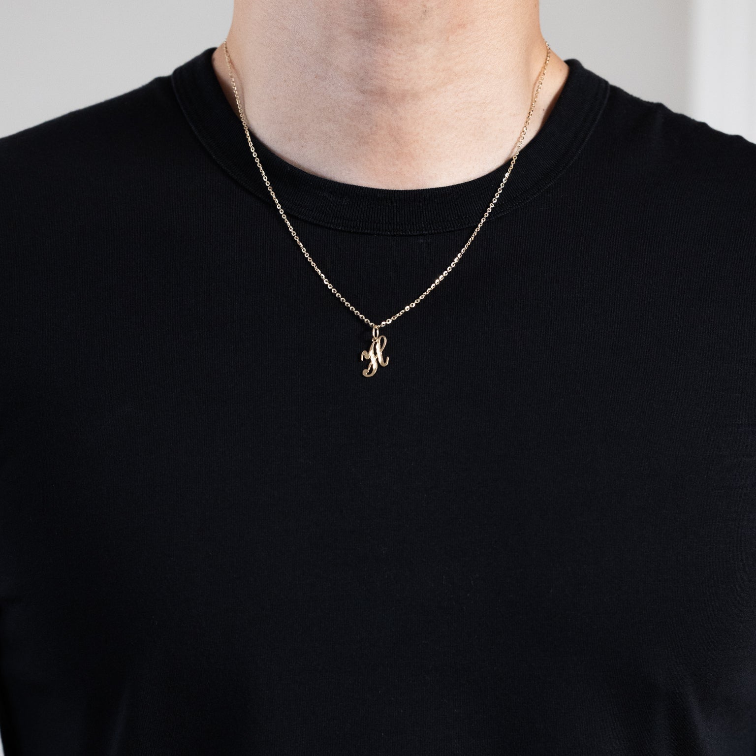 14K Gold Cursive Letter H Pendant Necklace - Personalized Initial Jewelry for Women | Perfect for Gifts, Birthdays & Everyday Wear