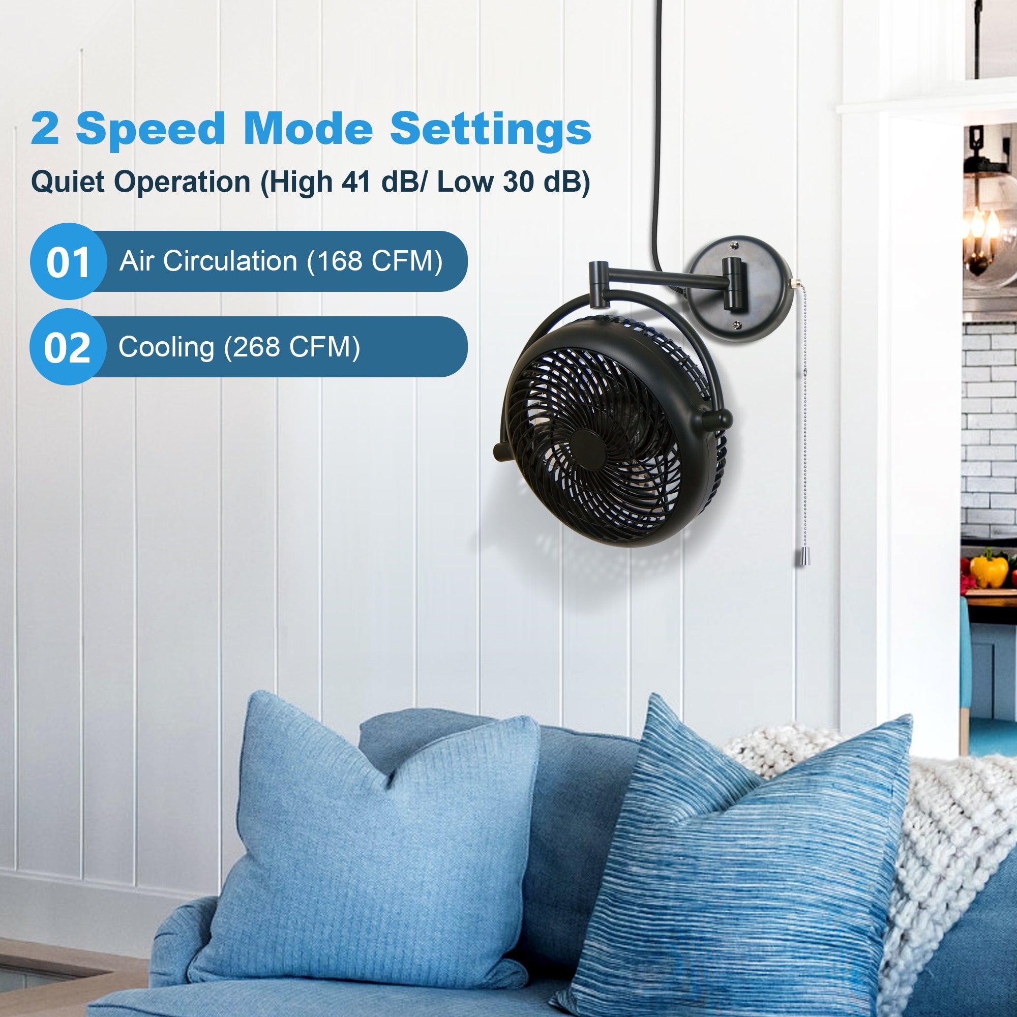 13 Inch Industrial Style Bathroom Ceiling Fan with Pull Chain - Waterproof Exhaust Fan for Bathroom, Laundry Room & Garage Ventilation