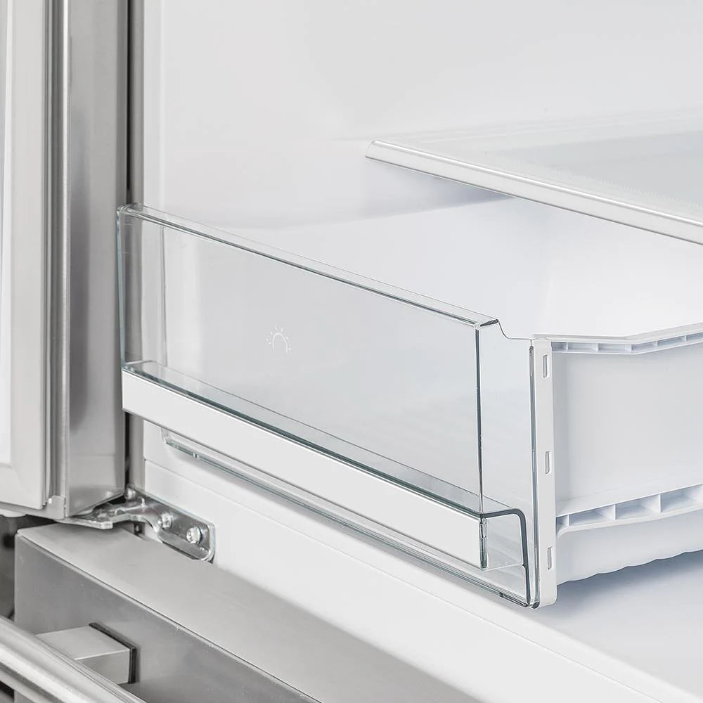 Forno Moena 36 Inch French Door Counter Depth Refrigerator - Stainless Steel FFRBI1820 36SB | Energy Efficient Kitchen Appliance for Modern Homes & Restaurants