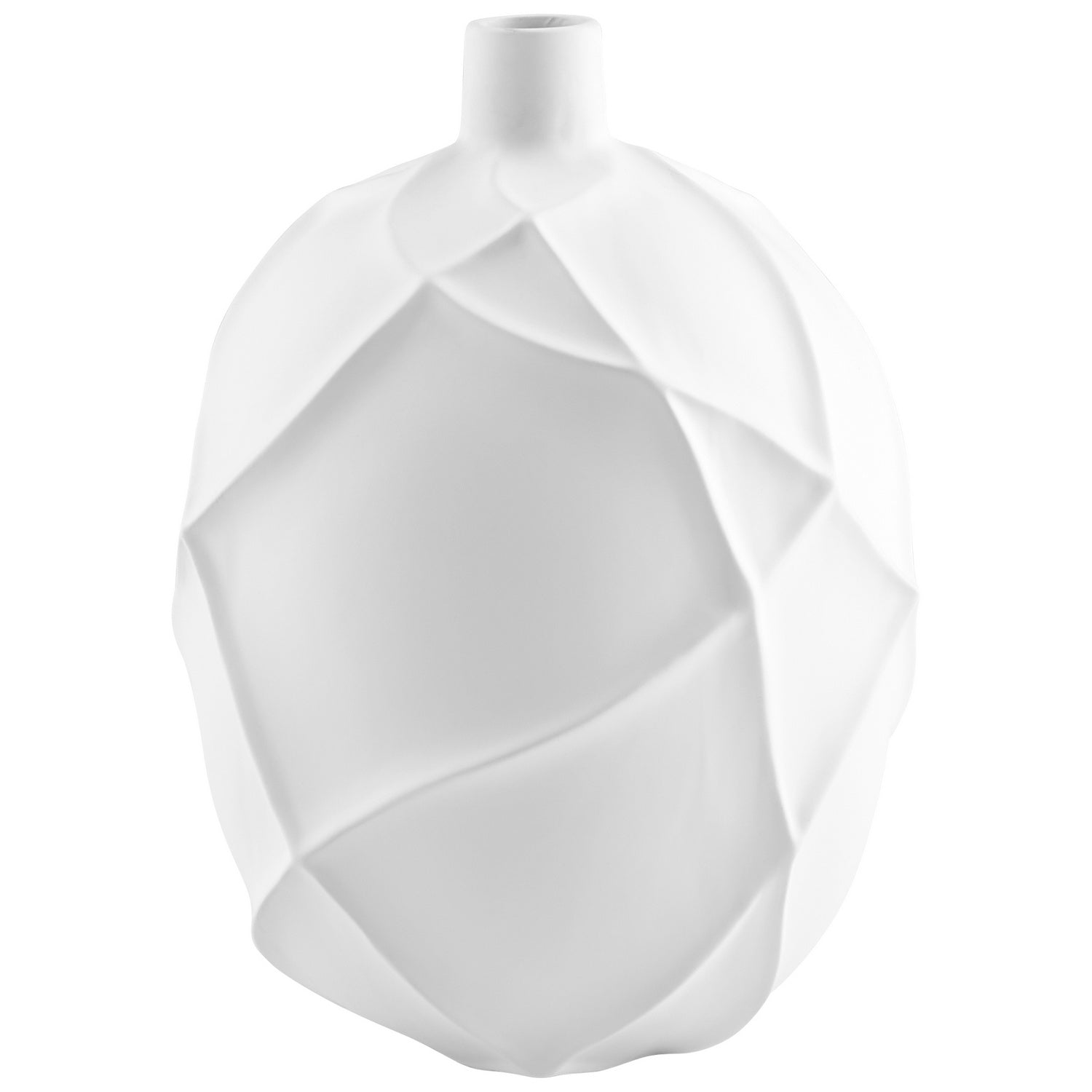 Cyan Design 10926 Pedregal Vase - White Ceramic Home Decor for Living Room, Dining Table & Wedding Centerpieces