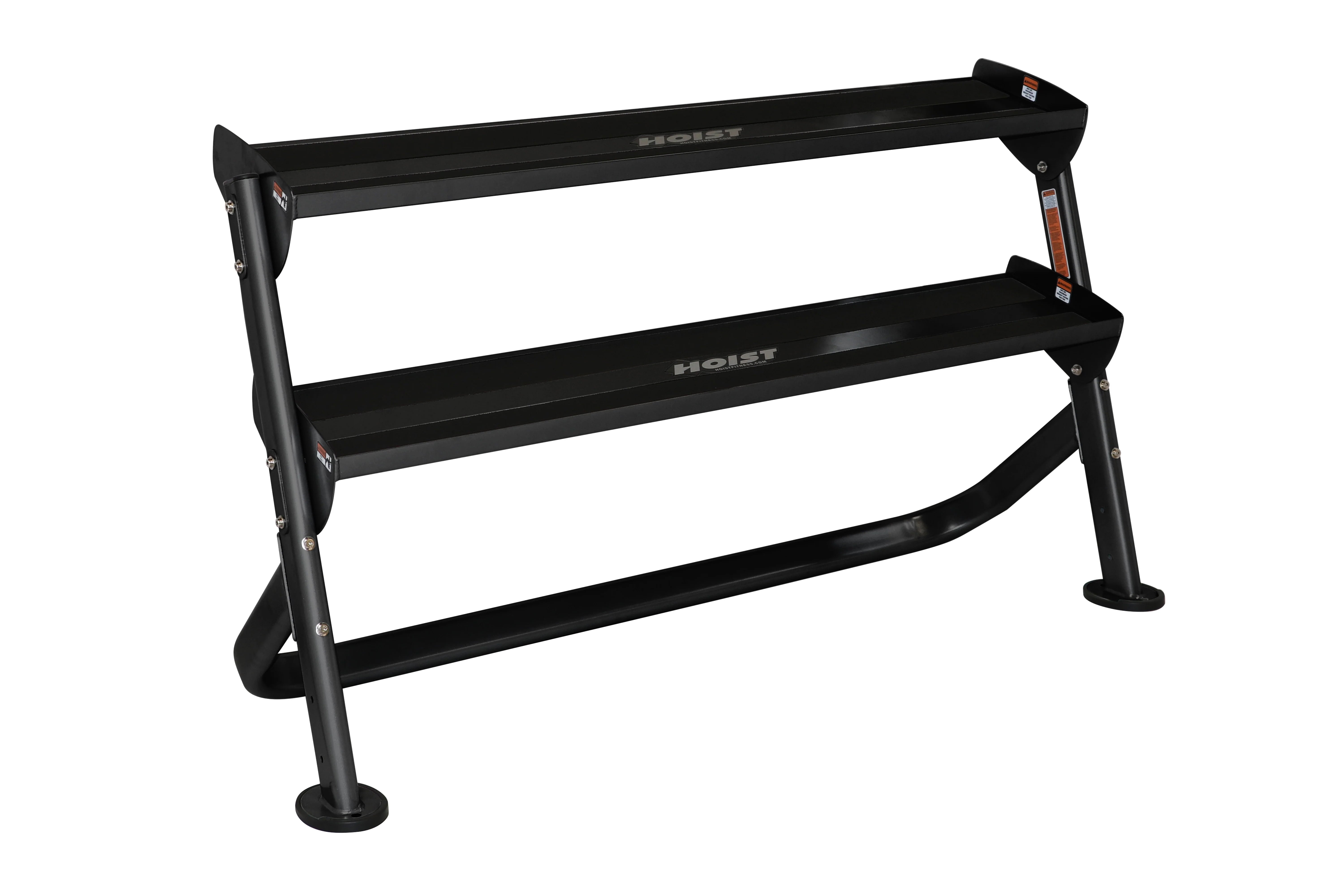 Hoist 60 2-Tier Dumbbell Rack with Optional 3rd Tier (HF-5461-60) - Heavy Duty Gym Equipment for Home & Commercial Fitness Centers