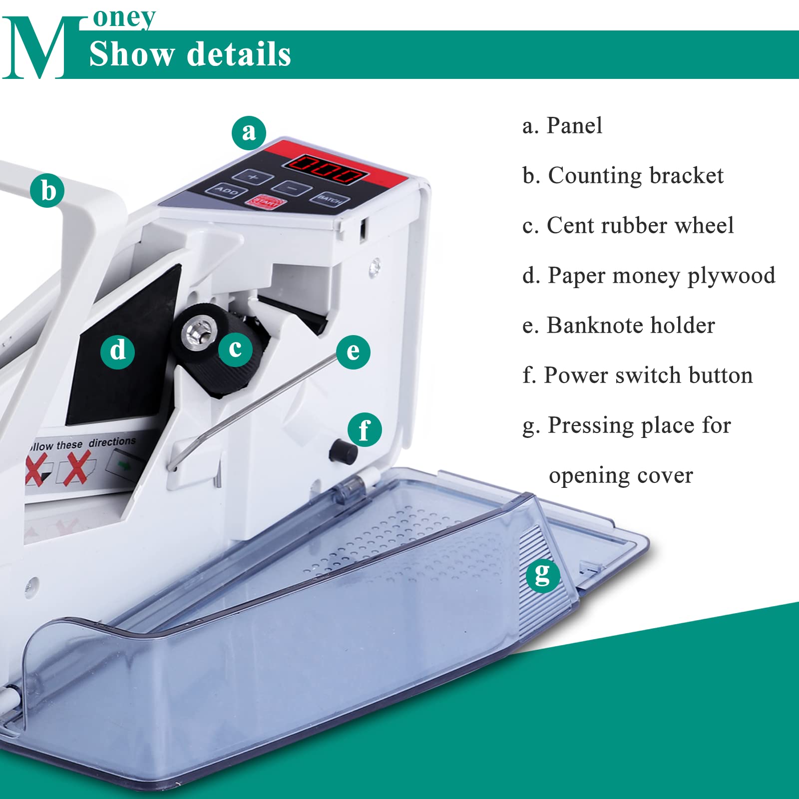 Portable Money Counter Machine - Mini Bill Counter for Cash Counting | Fast & Accurate Currency Counting | Perfect for Banks, Retail Stores & Small Businesses