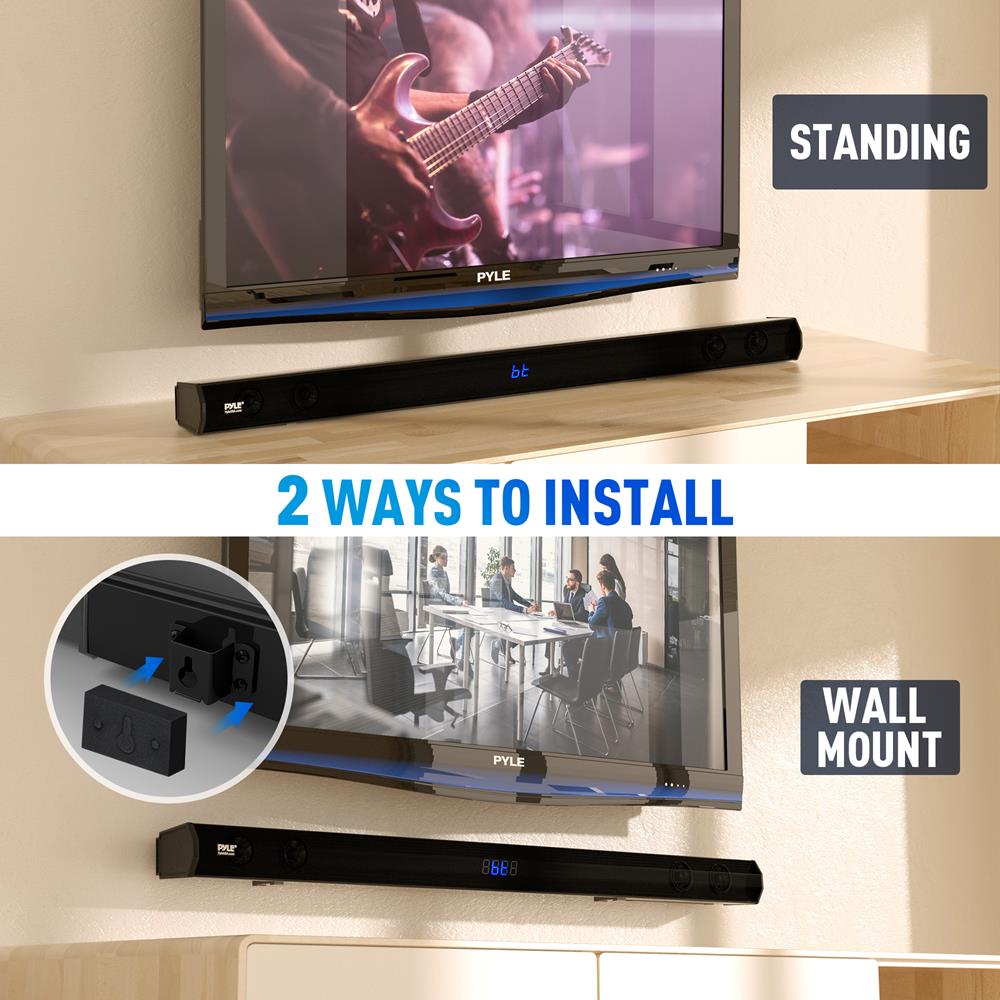 Wireless Convertible Soundbar Speaker with Bluetooth 5.0 - Home Theater, TV, Gaming & Music Streaming - Perfect for Living Room, Bedroom & Outdoor Entertainment