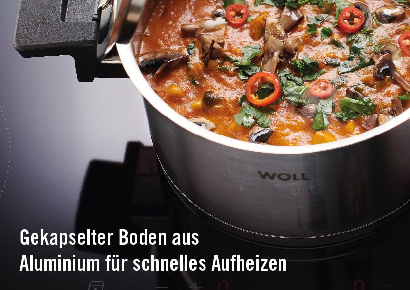 Premium 30cm Stainless Steel Wok Pan with Non-Stick Coating & Glass Lid - 10cm Height - Ideal for Stir-Frying, Deep Frying & Asian Cooking - Perfect for Home Chefs & Restaurant Use