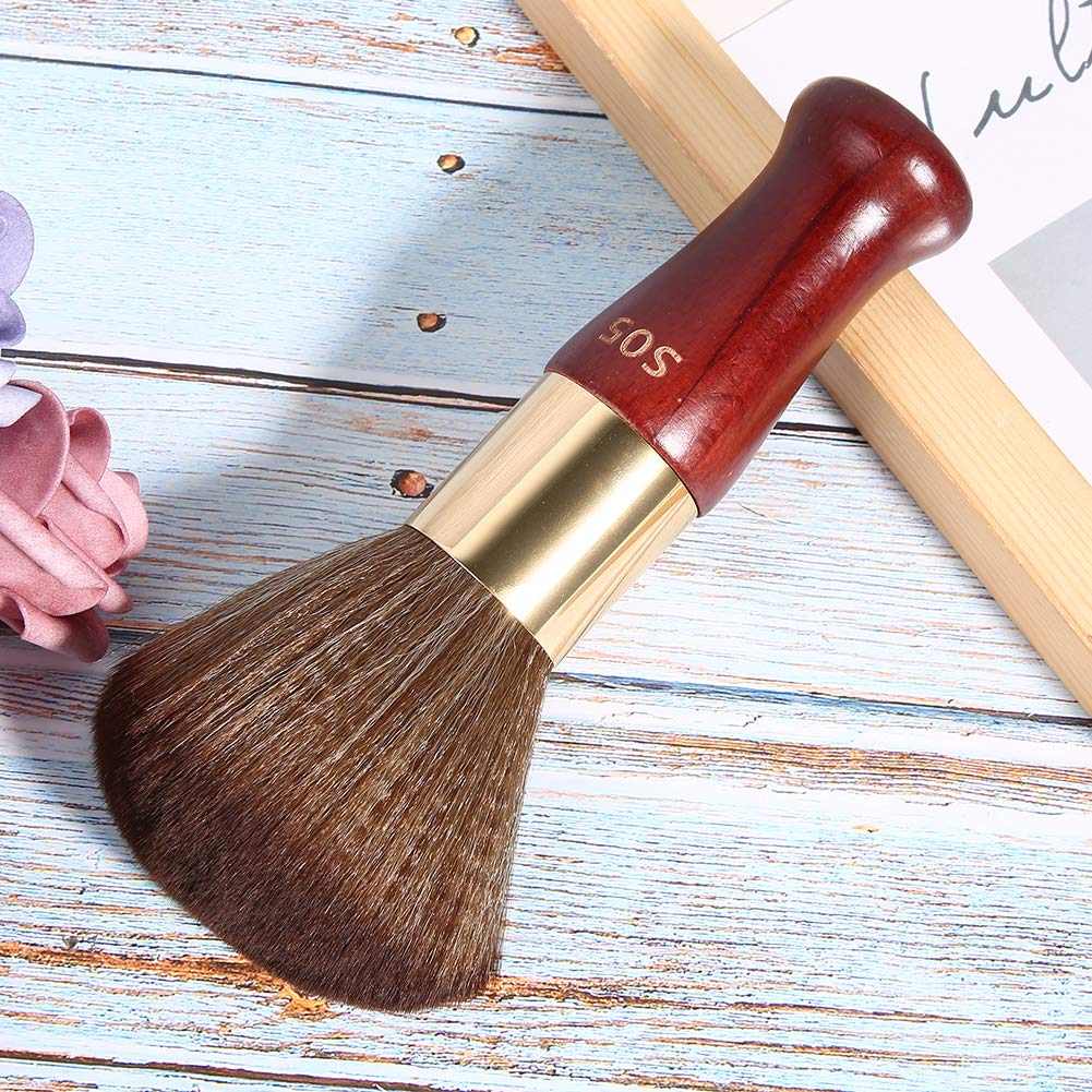 Soft Bristle Cleaning Brush & Hair Styling Brush - Professional Duster & Hair Sweep Brush for Home, Salon & Barber Shop (Reddish Brown) - Perfect for Pet Hair Removal, Dusting Furniture & Styling Hair