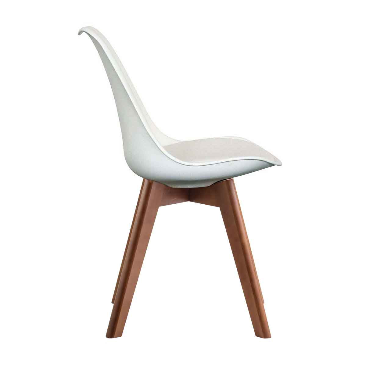 Modern Jaden Dining Chairs Set of 2 - Mid-Century Wooden Kitchen Chairs with Upholstered Seat - Perfect for Dining Room, Kitchen, Breakfast Nook & Small Spaces