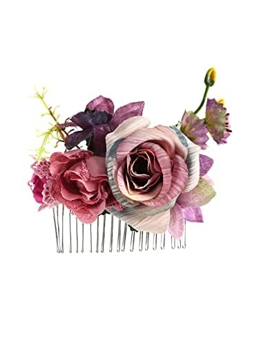 Kairangi Floral Hair Pin for Women - Elegant Bridal Hair Accessories, Side Hair Clip & Juda Pin for Weddings, Parties & Special Occasions