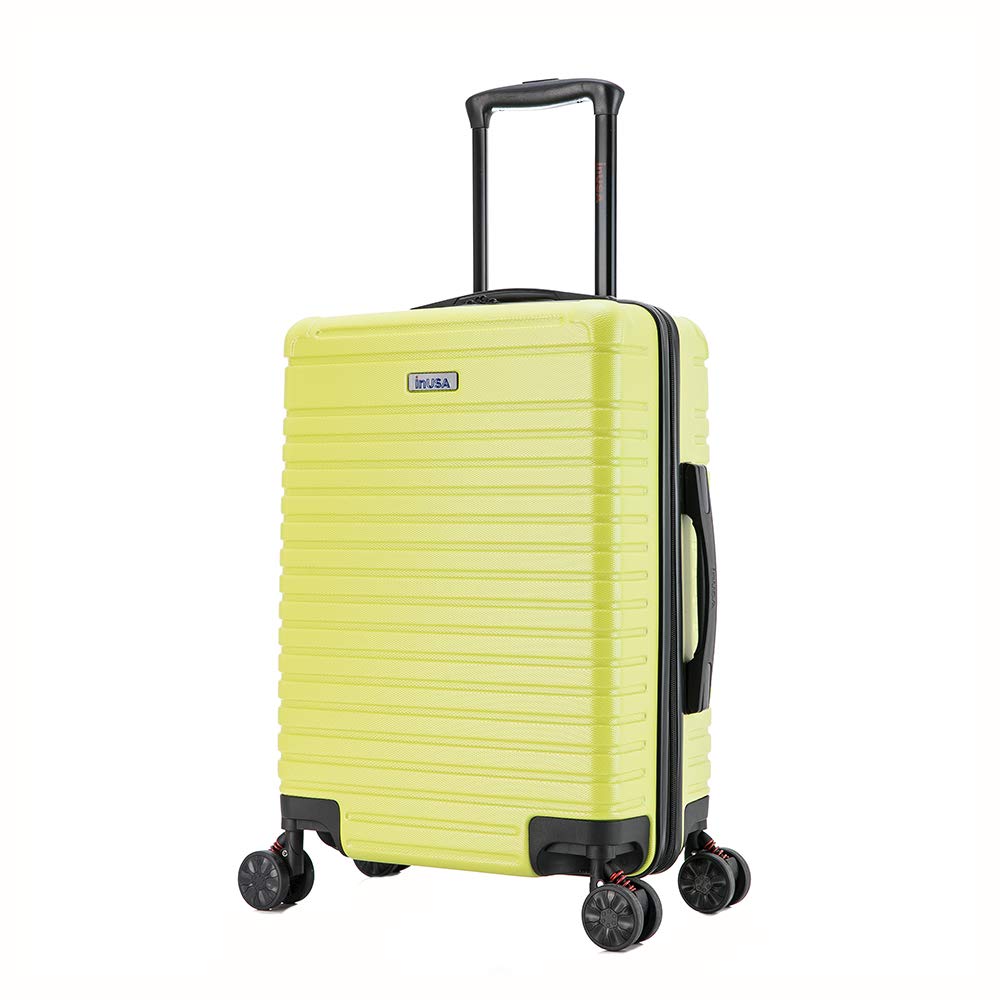 InUSA DEEP 20 Inch Carry On Hardside Luggage with GEL Handle - Spinner Wheels & Studs | Lightweight Travel Suitcase for Business Trips & Vacations | Perfect for Airplane Cabin & Weekend Getaways
