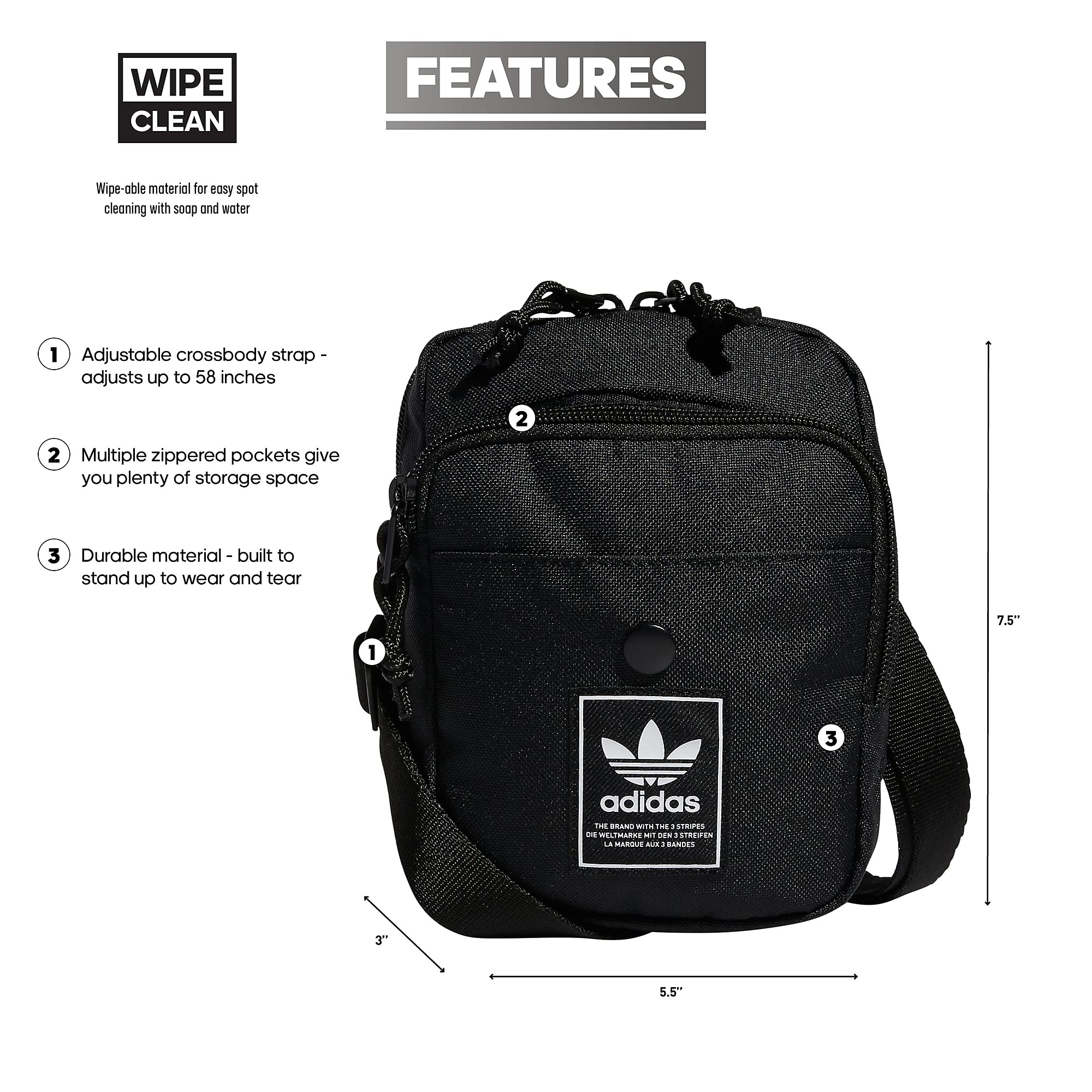 Adidas Originals Utility Festival 3.0 Crossbody Bag - Stylish Unisex Waist Pack for Travel, Concerts & Everyday Use