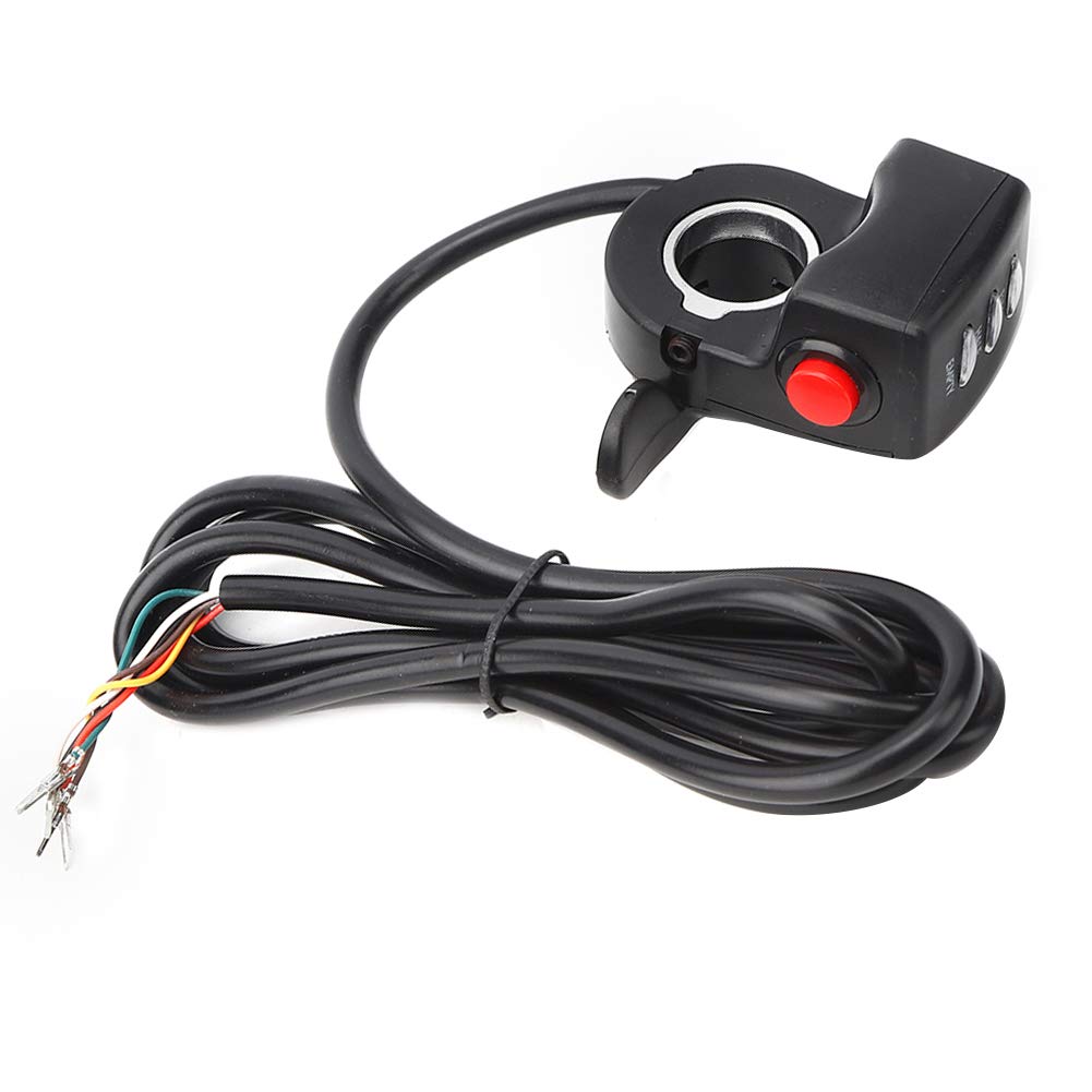 48V Thumb Throttle & Cable Kit - Lightweight Design with Battery Acid Level Display | Stable Performance for Electric Scooters & E-Bikes | Perfect for Commuting & Urban Riding