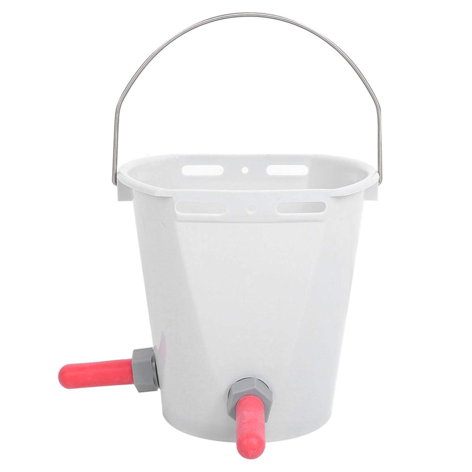 Durable Double Calf Milk Feed Bucket with HL-MP70 Nipple - Large Capacity Assembling Livestock Feeding Bucket for Cattle, Sheep & Lambs - Perfect for Dairy Farms, Animal Husbandry & Livestock Care