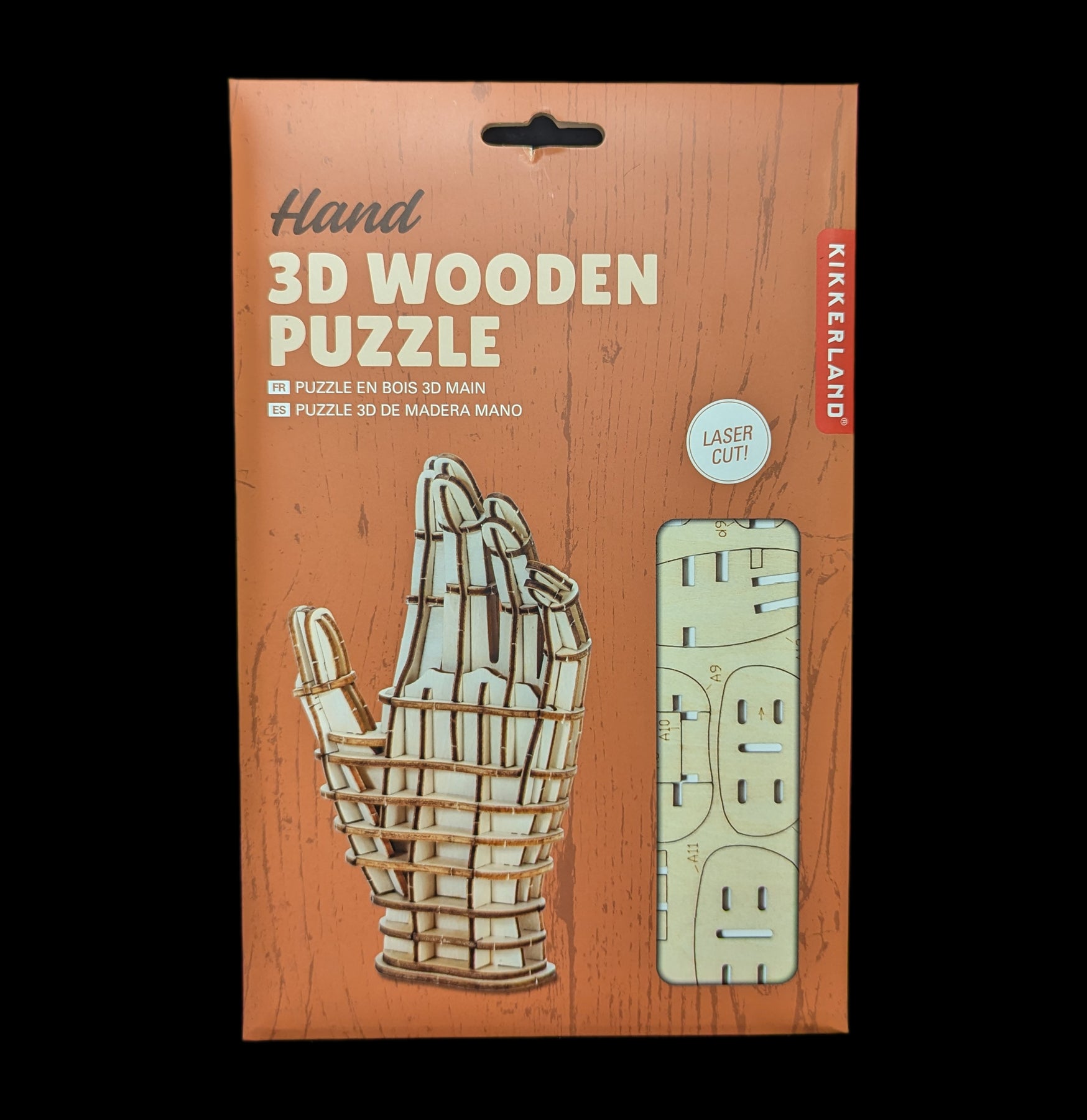 3D Wooden Hand Puzzle - Brain Teaser & Educational Toy for Kids & Adults - Perfect for Stress Relief, Gifts & Family Game Night