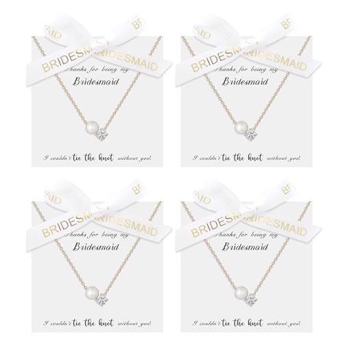 bridesmaid necklace-4pcs
