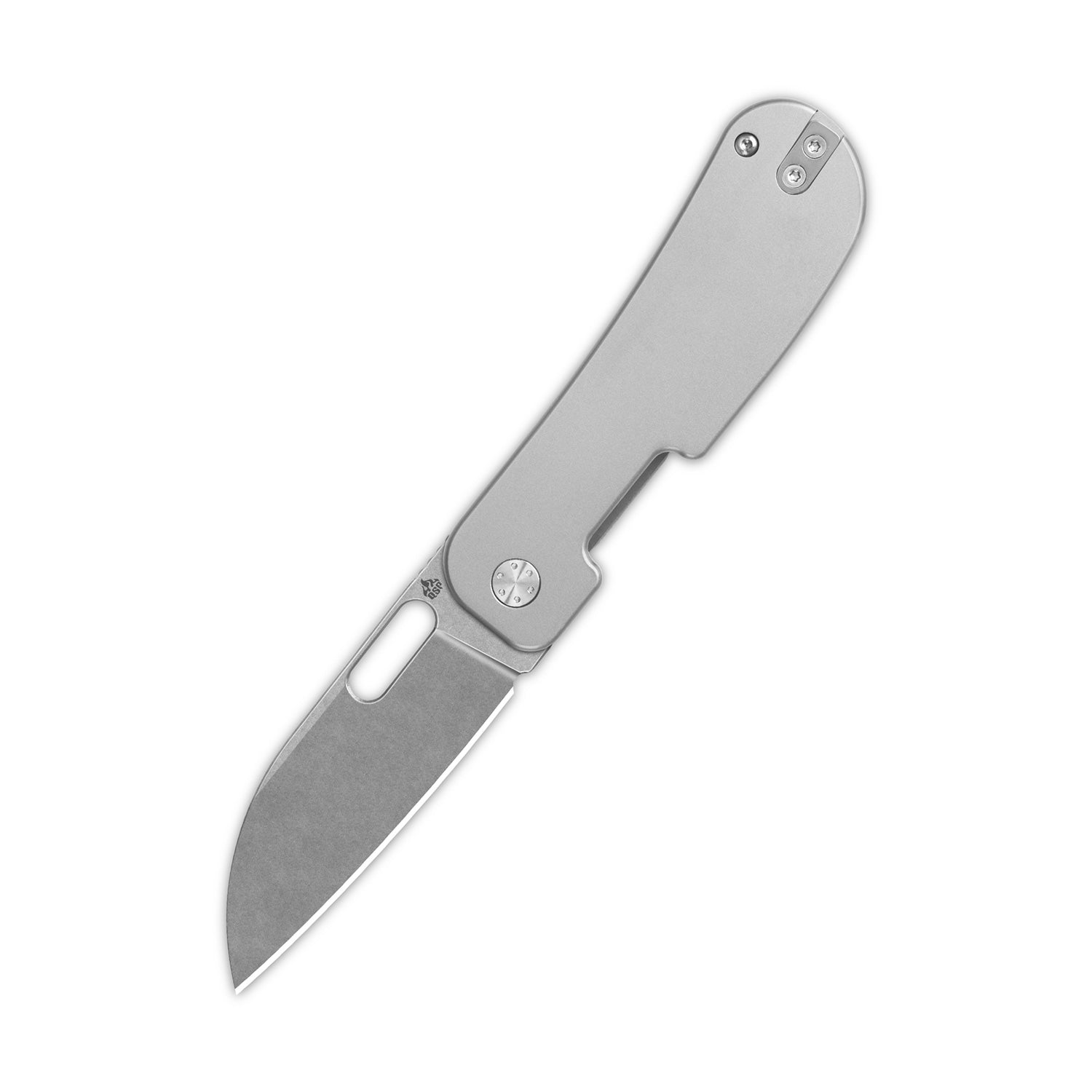QSP Variant PE Liner Lock Pocket Knife - 14C28N Stainless Steel Blade & Titanium Handle - EDC Folding Knife for Camping, Hiking, Survival and Everyday Carry