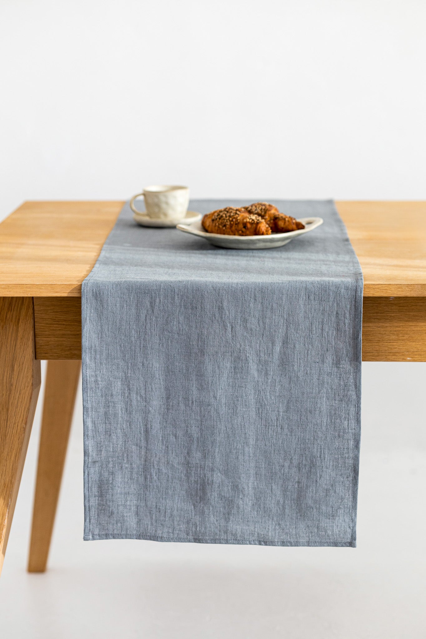 Premium Grey Linen Table Runner - Elegant & Durable for Dining Room Decor, Wedding, Party, and Home Decor