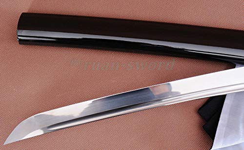 1060 High Carbon Steel Full Tang Katana - Authentic Japanese Samurai Sword with Musashi Tsuba - Perfect for Martial Arts Training, Cosplay, and Collectors