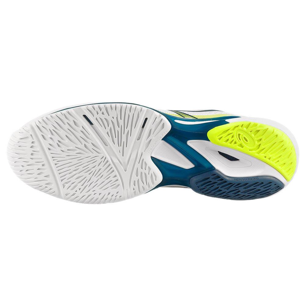 ASICS Men's Solution Speed FF 3 Tennis Shoes - White/Mako Blue - Lightweight Performance Court Shoes for Competitive Play & Training