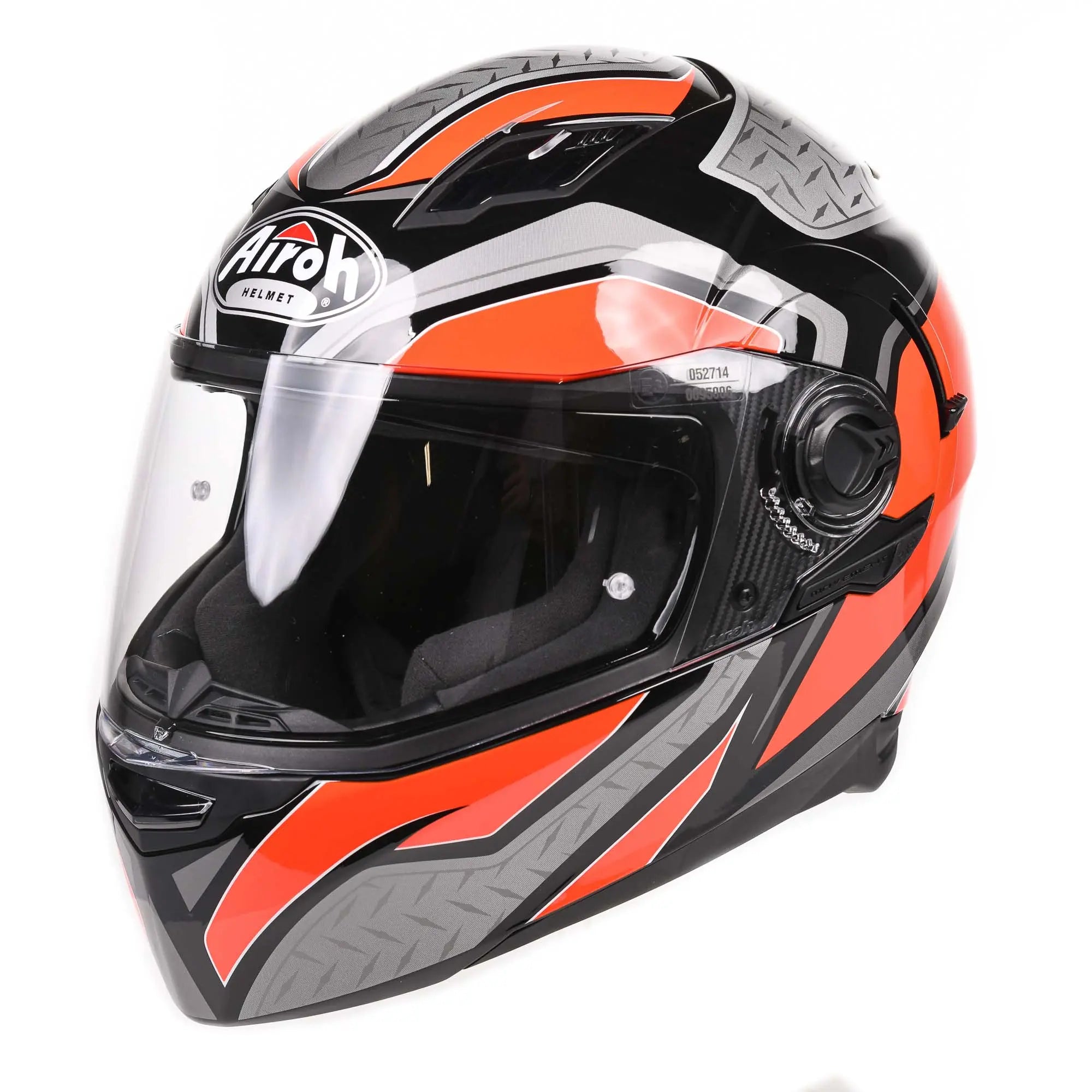 Airoh Movement S Steel Gloss Orange Motorcycle Helmet - Lightweight DOT Certified Full Face Helmet for Street Biking & Racing - Perfect for Urban Commuting and Adventure Riding