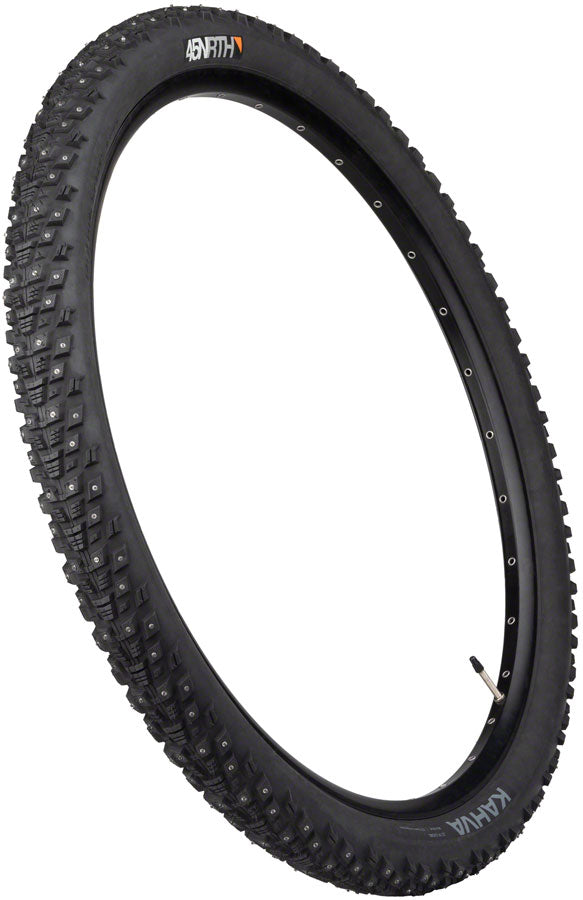 45NRTH Kahva Winter Bike Tire 29 x 2.25 Inch with 252 Carbide Steel Studs - Clincher, Steel Bead, 33 TPI - Black - Perfect for Snow & Ice Cycling, Fat Tire Bikes, Mountain Biking in Extreme Cold Conditions