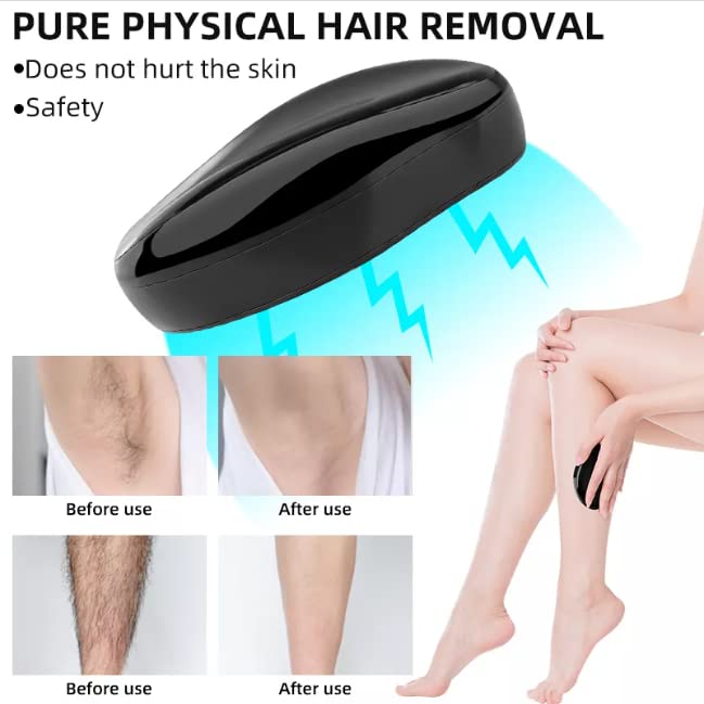 **Crystal Hair Eraser – Painless Exfoliating Hair Removal Tool for Arms, Legs & Back | Portable, Reusable & Washable | Smooth Skin at Home or Travel**