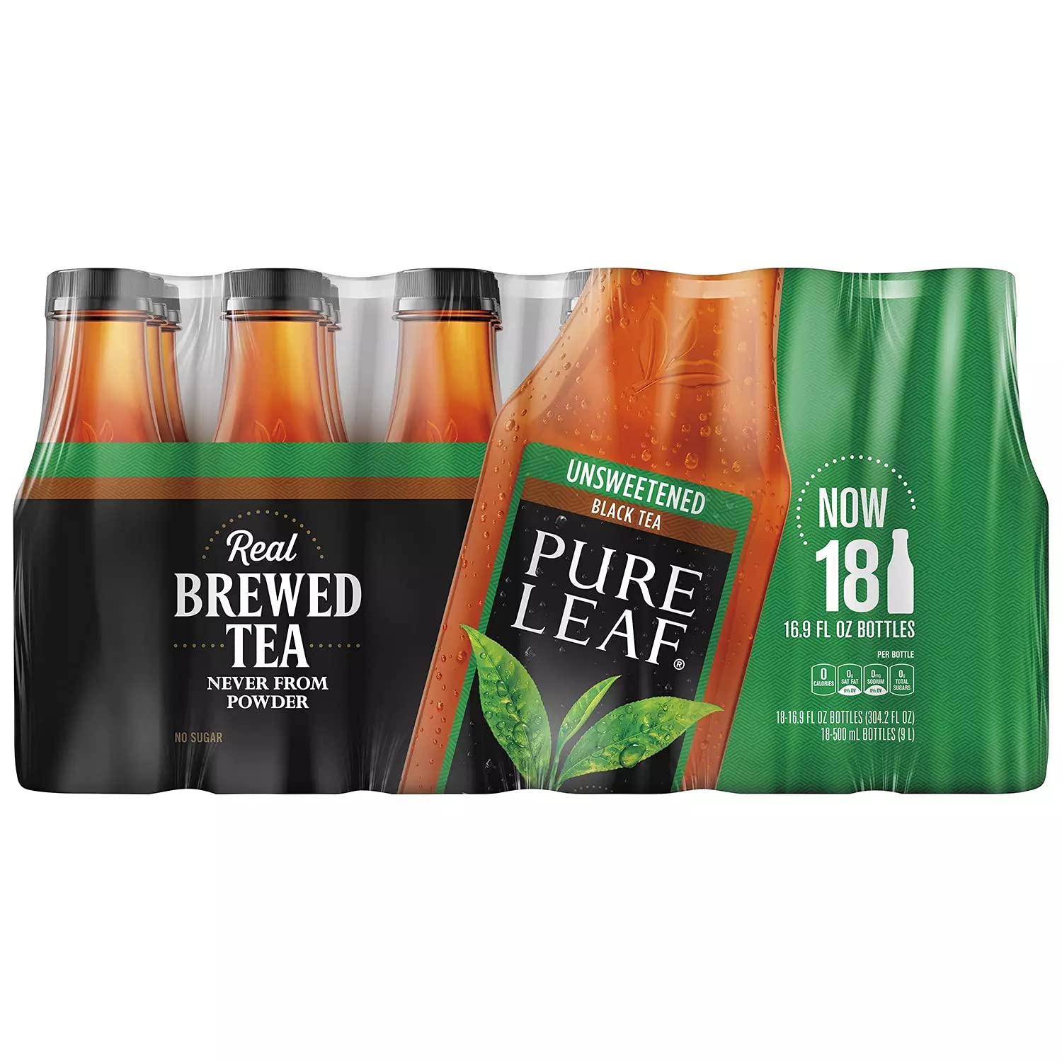 Pure Leaf Unsweetened Iced Tea - Real Brewed, Never From Powder - 3 Boxes (16.9oz, 18 Bottles Each) - Total 54 Bottles | Perfect for Office, Picnics & Healthy Hydration | Gourmet Kitchn
