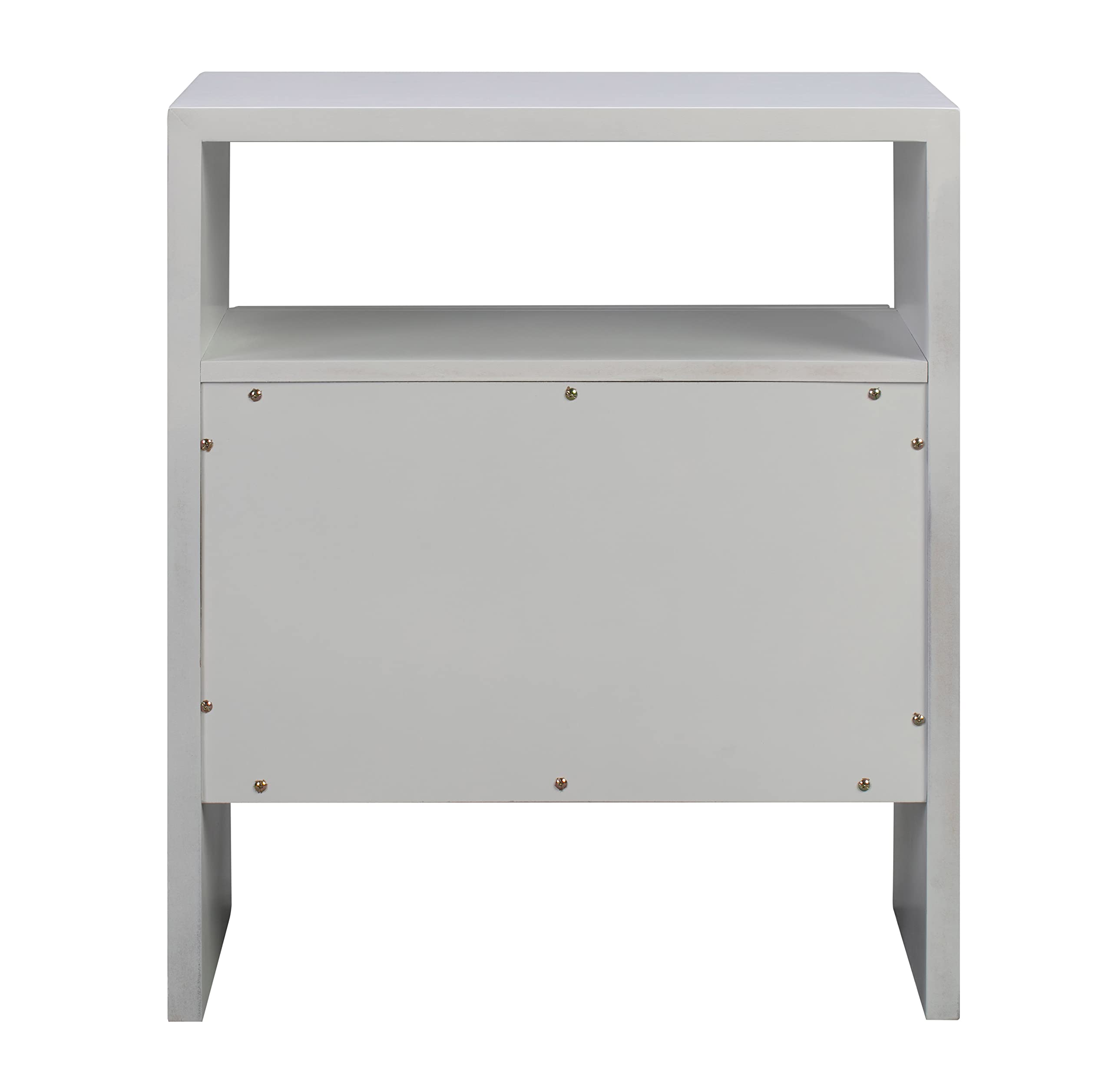 Tov Furniture Libre Nightstand - White Wooden Bedside Table with Drawer for Bedroom, Living Room, or Guest Room - Perfect for Storage and Stylish Home Decor