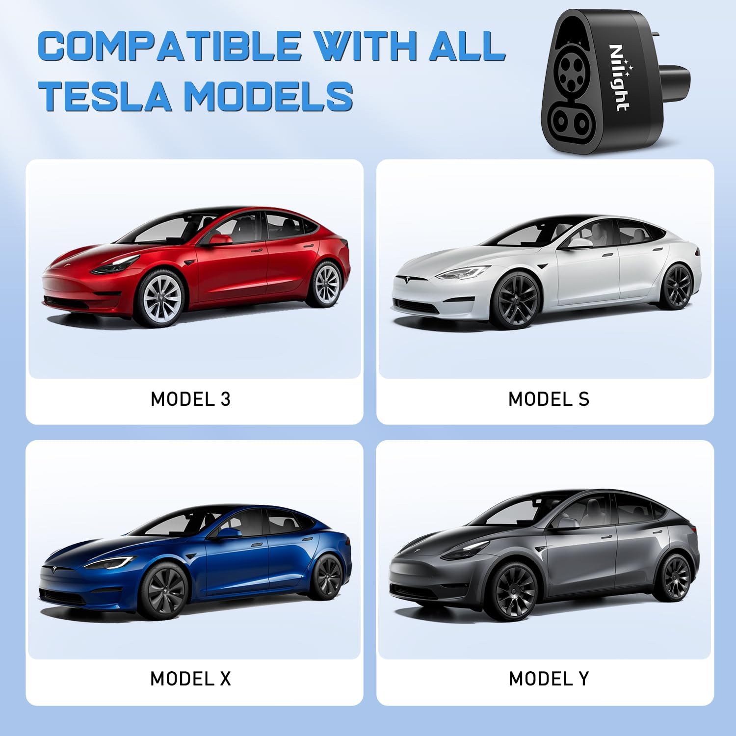 CCS1 to Tesla EV Charger Adapter - Fast & Safe Charging for Tesla Models - Perfect for Home, Travel & Public Charging Stations