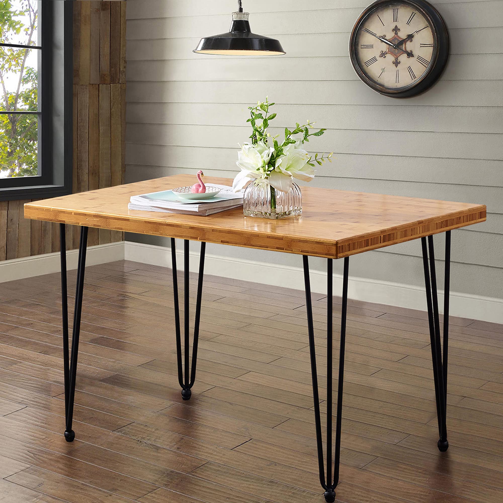 30 Inch Black Wrought Iron Metal Table Legs - Industrial Strength Hairpin Legs for Coffee, Computer & Dining Tables (Set of 4 with Screws) | Modern Console & Side Table Supports for Home & Office