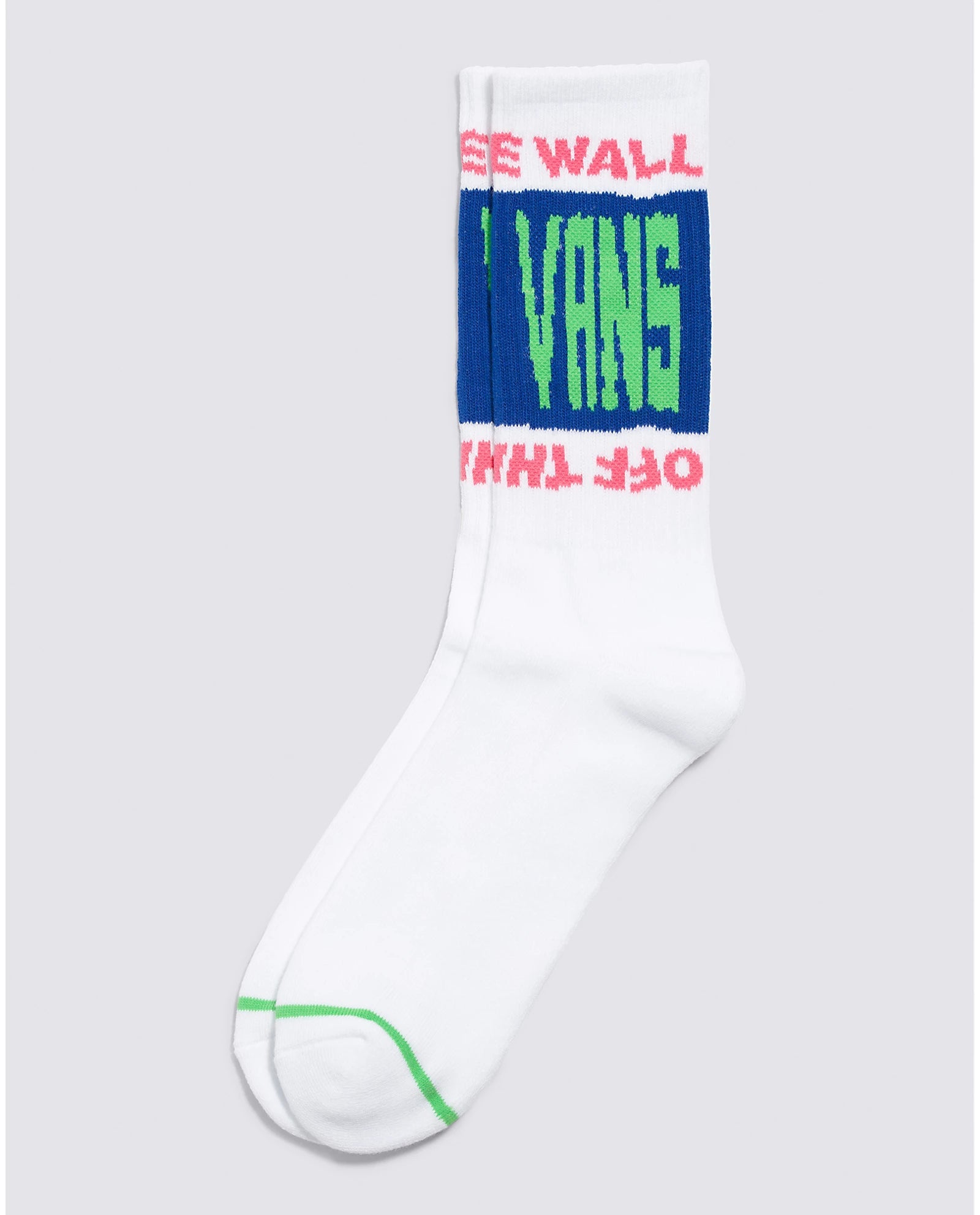 VANS Whammy Crew Socks - White Unisex Casual Socks for Men & Women - Perfect for Sneakers, Skateboarding & Everyday Wear