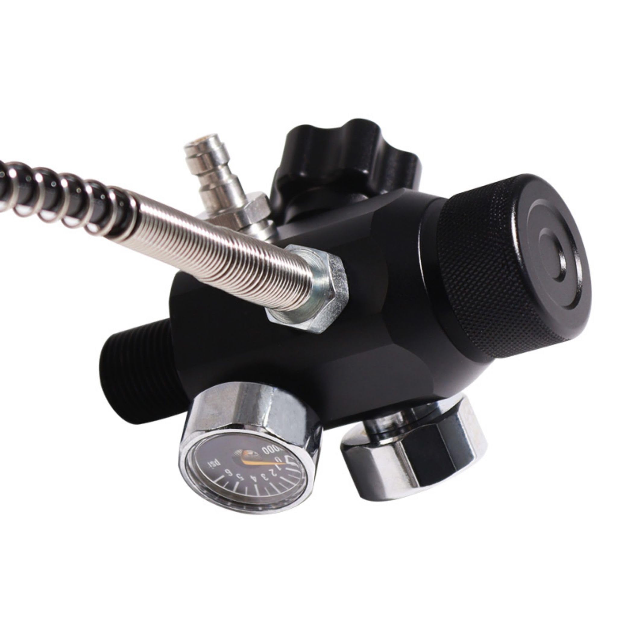 TUXING M18x1.5 Thread 4500psi Paintball Fill Station PCP Air Gun Regulator - Dual Gauge Valve with 20