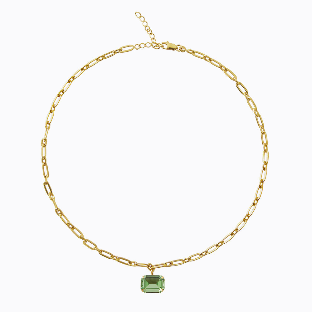 Mini Lydia Necklace with Genuine Peridot Gemstone | Dainty Green Jewelry for Women | Perfect for Everyday Wear, Gift Giving & Special Occasions