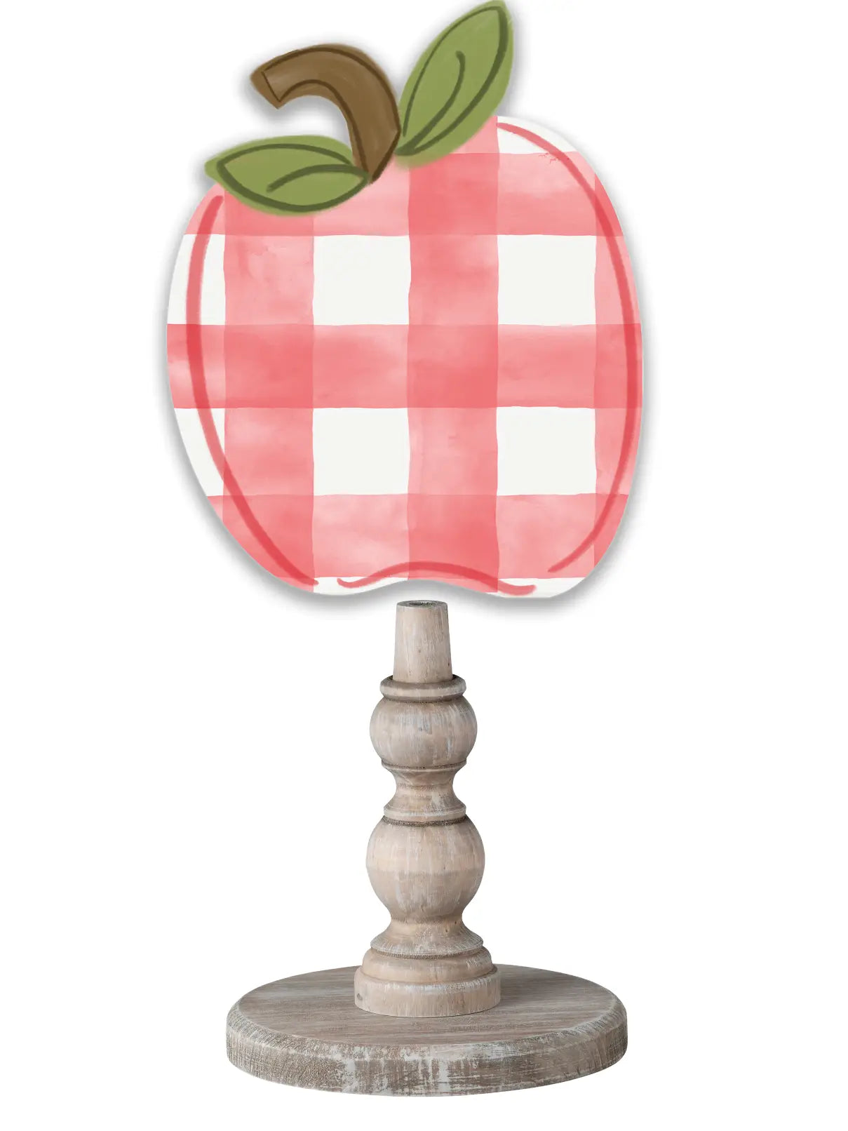Gingham Apple Topper - Cute and Stylish Apple-Shaped Cake Topper for Birthday, Baby Shower, and Wedding Decorations - Perfect for DIY Desserts and Party Centerpieces