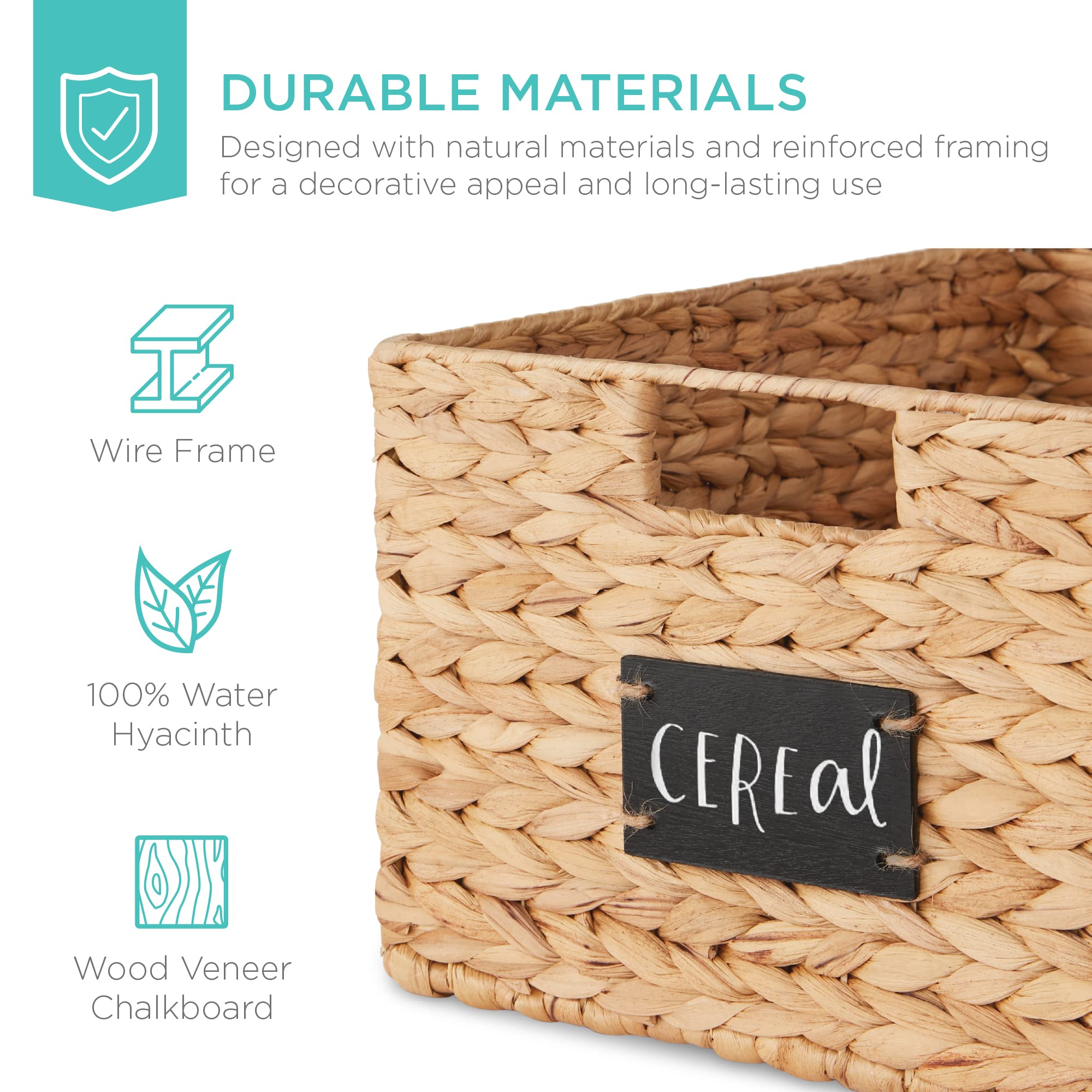 Best Woven Wicker Pantry Baskets Set - Natural Storage Organizers for Kitchen & Home