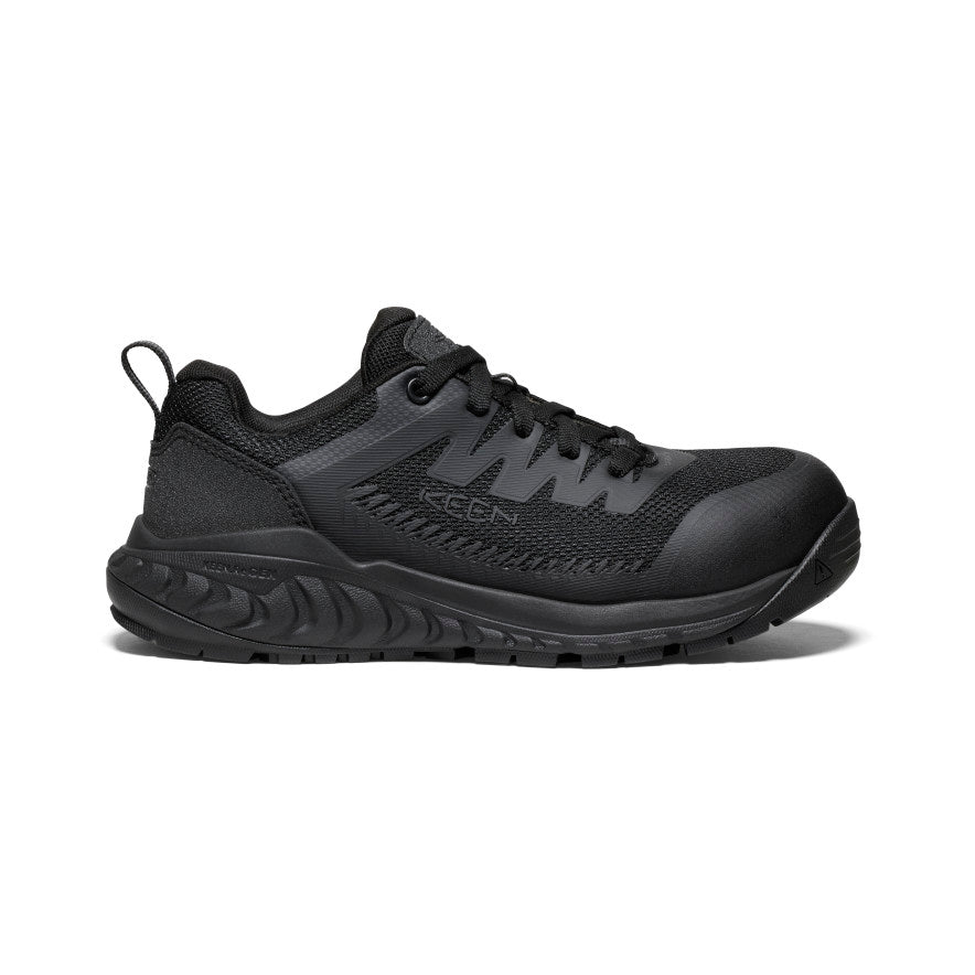 Women's Arvada ESD Work Sneakers with Carbon Toe - Black/Black | Slip-Resistant & Comfortable for Nurses, Warehouse & Industrial Workers